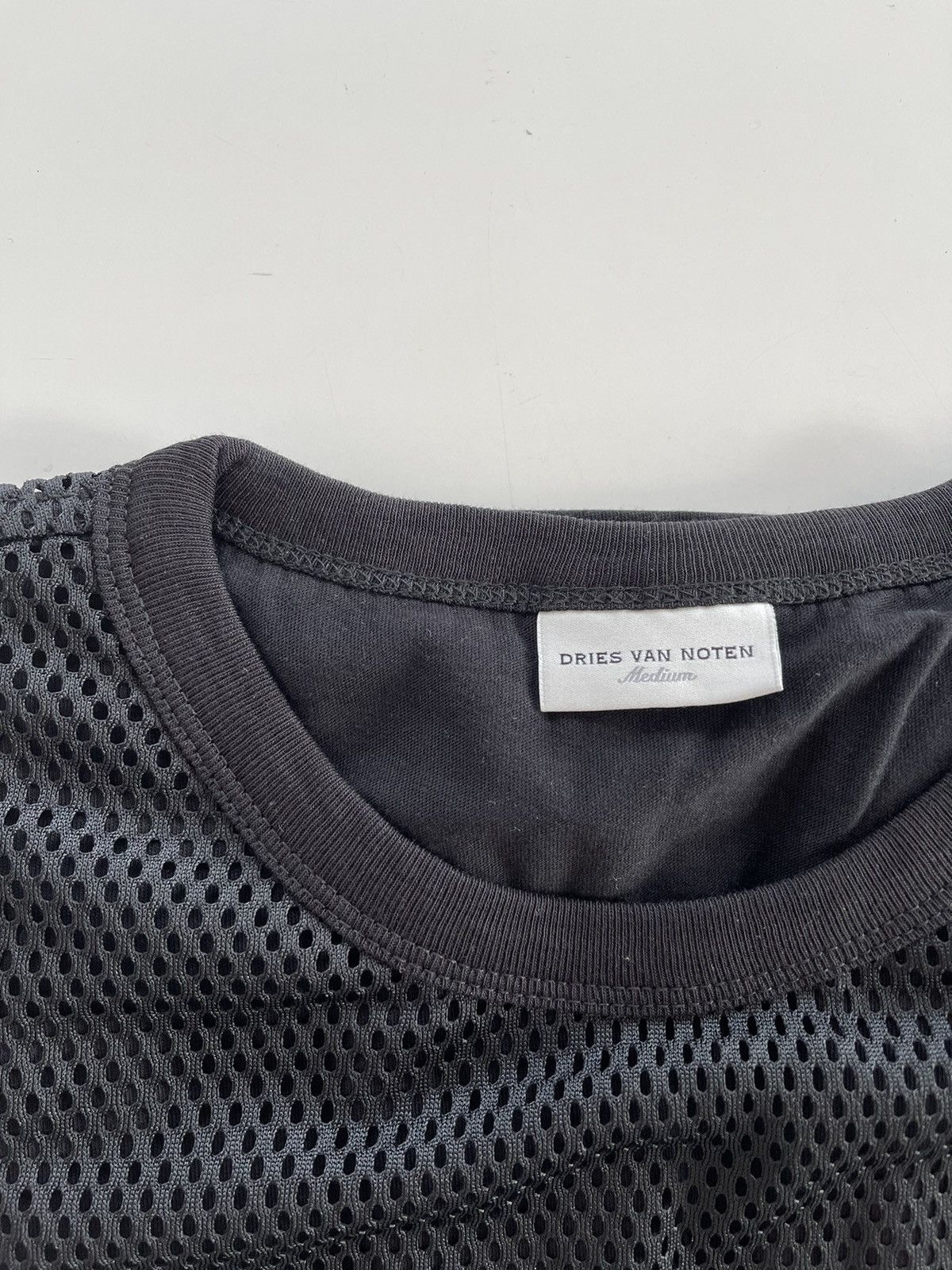 Dries Van Noten Dries Van Noten Black Mesh Double Layer short Sleeve T-Shirt Size US M / EU 48-50 / 2 - 5 Thumbnail