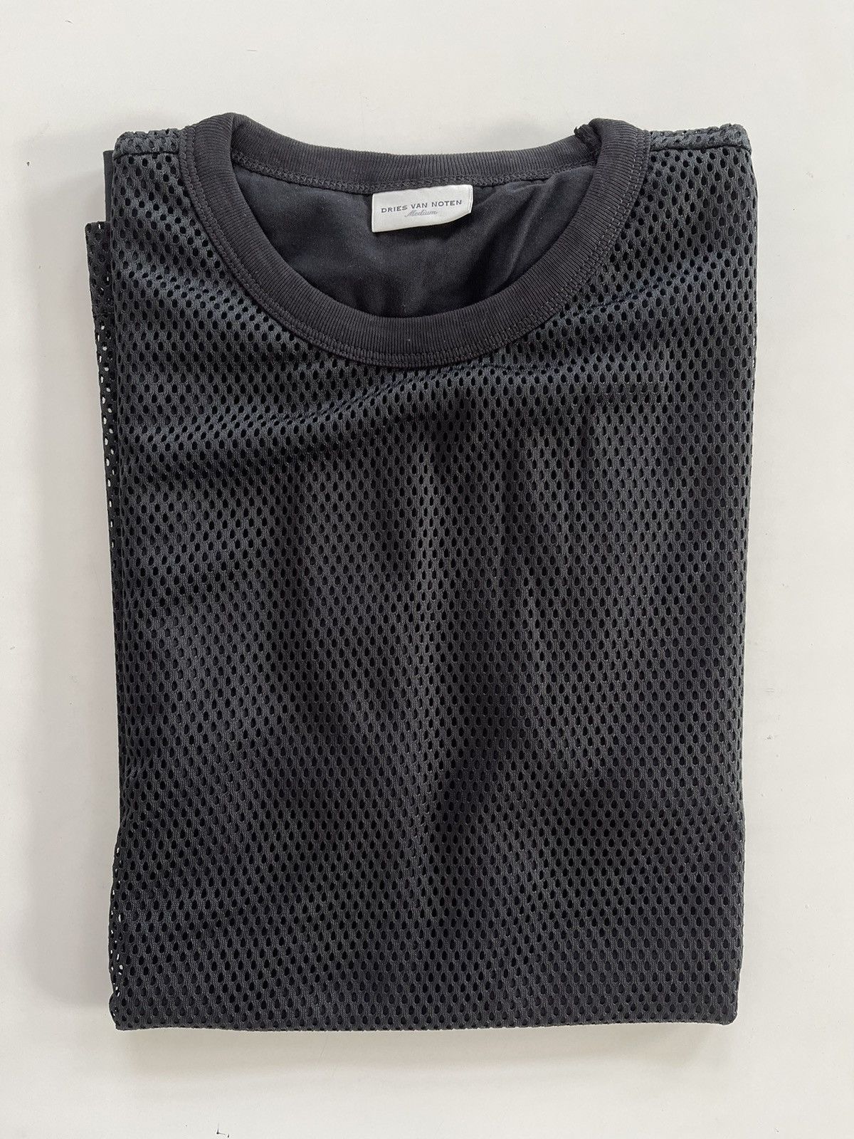 Dries Van Noten Dries Van Noten Black Mesh Double Layer short Sleeve T-Shirt Size US M / EU 48-50 / 2 - 4 Thumbnail