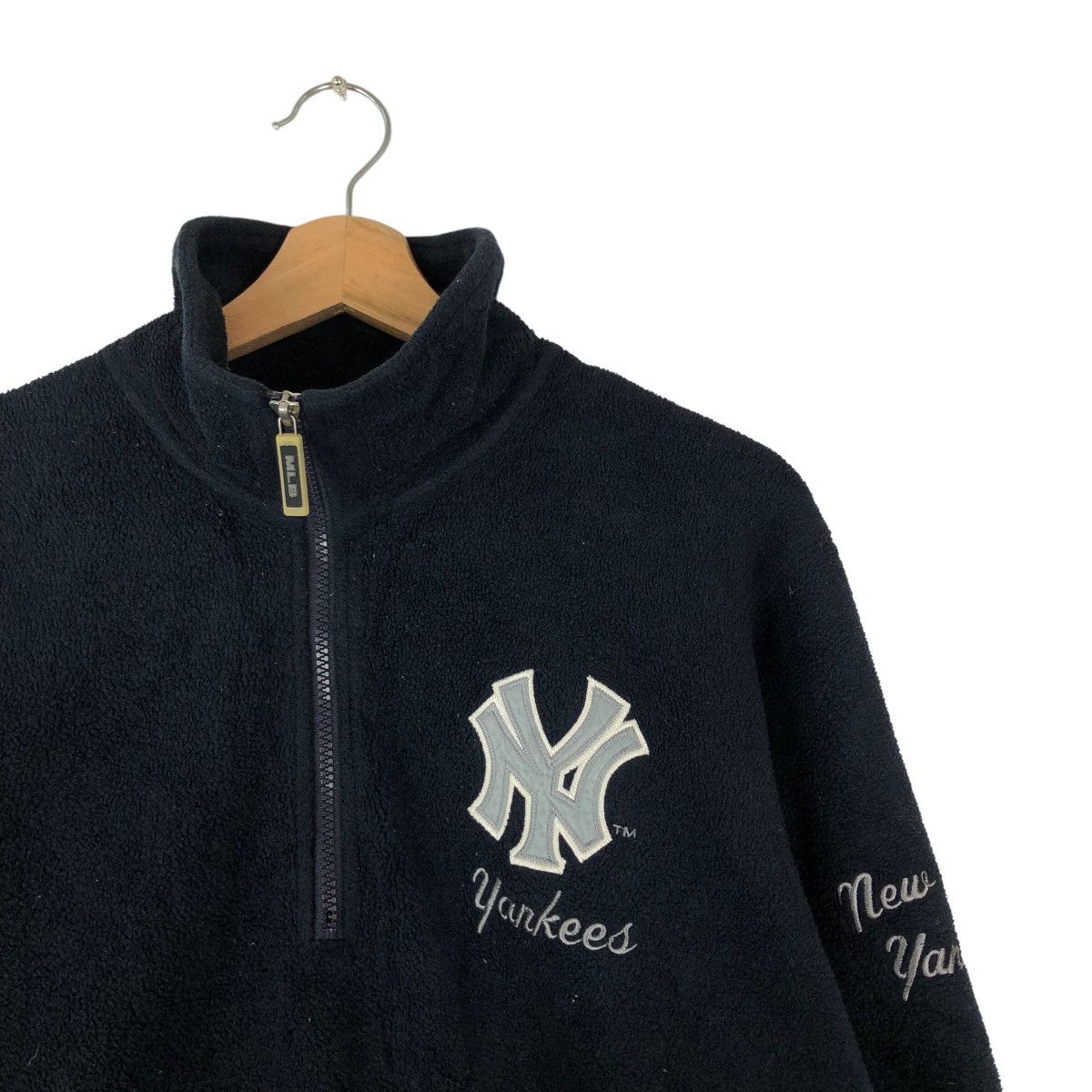 Japanese Brand VINTAGE FLEECE JACKET MLB NEW YORK YANKEES BIG LOGO Size US XL / EU 56 / 4 - 5 Thumbnail