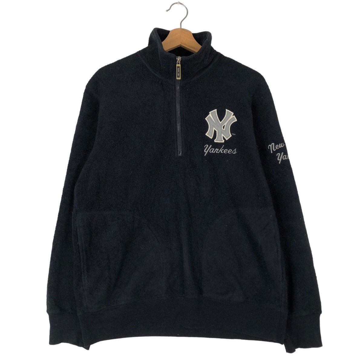 Japanese Brand VINTAGE FLEECE JACKET MLB NEW YORK YANKEES BIG LOGO Size US XL / EU 56 / 4 - 1 Thumbnail