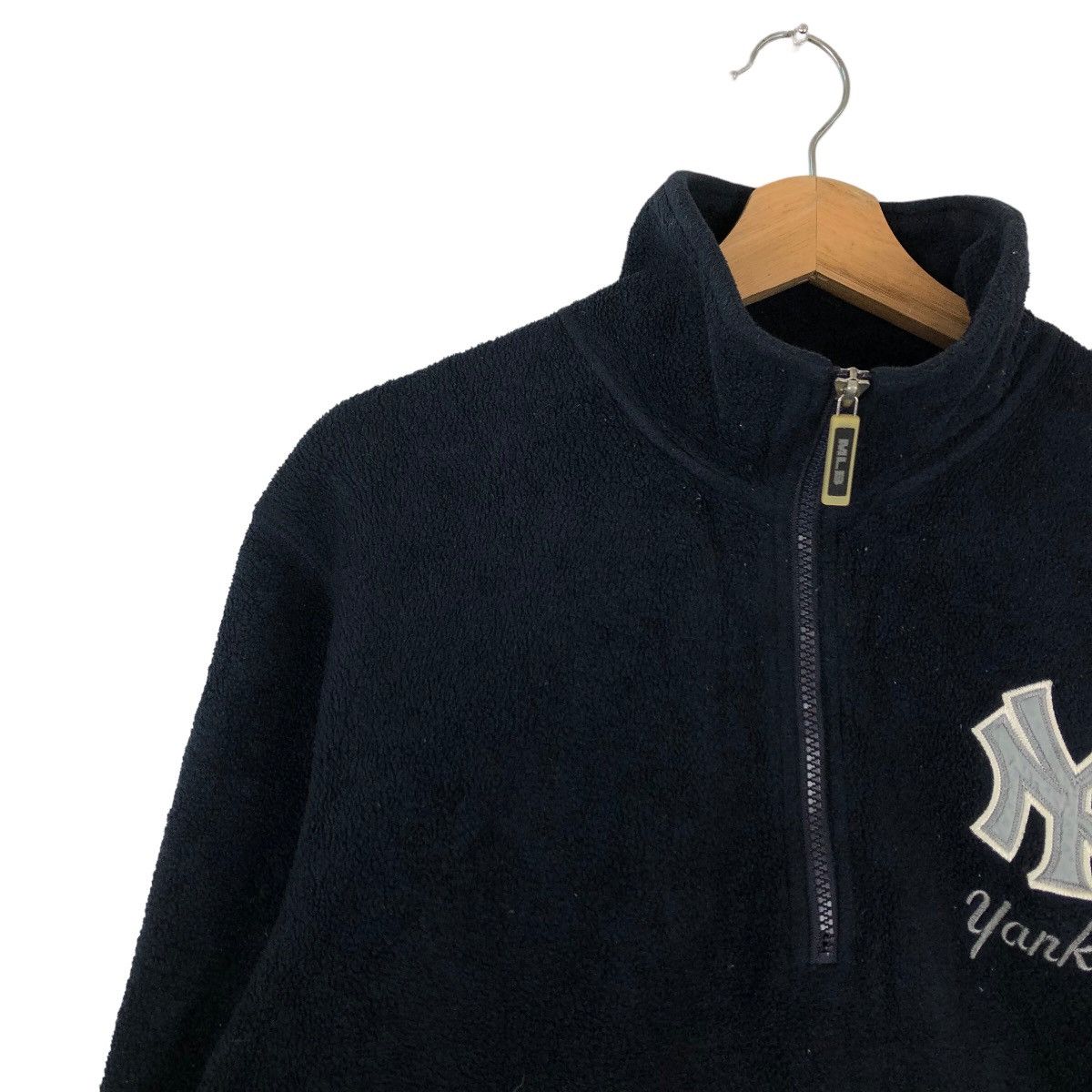 Japanese Brand VINTAGE FLEECE JACKET MLB NEW YORK YANKEES BIG LOGO Size US XL / EU 56 / 4 - 6 Thumbnail