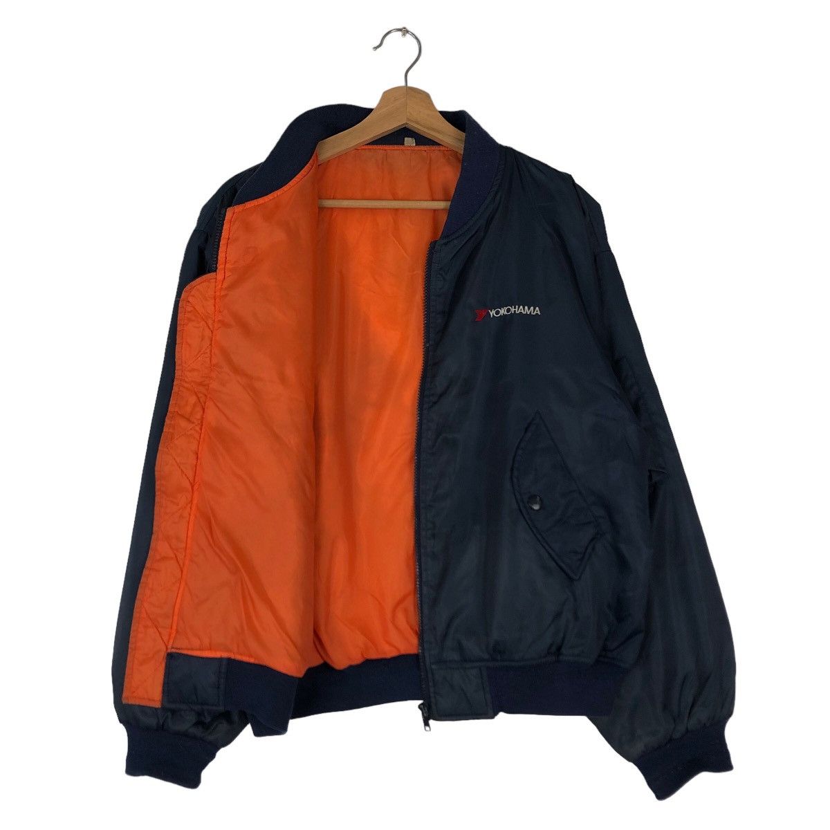 Japanese Brand VINTAGE BOMBER JACKET YOKOHAMA RACING WEAR WORKER BIG LOGO Size US L / EU 52-54 / 3 - 10 Thumbnail