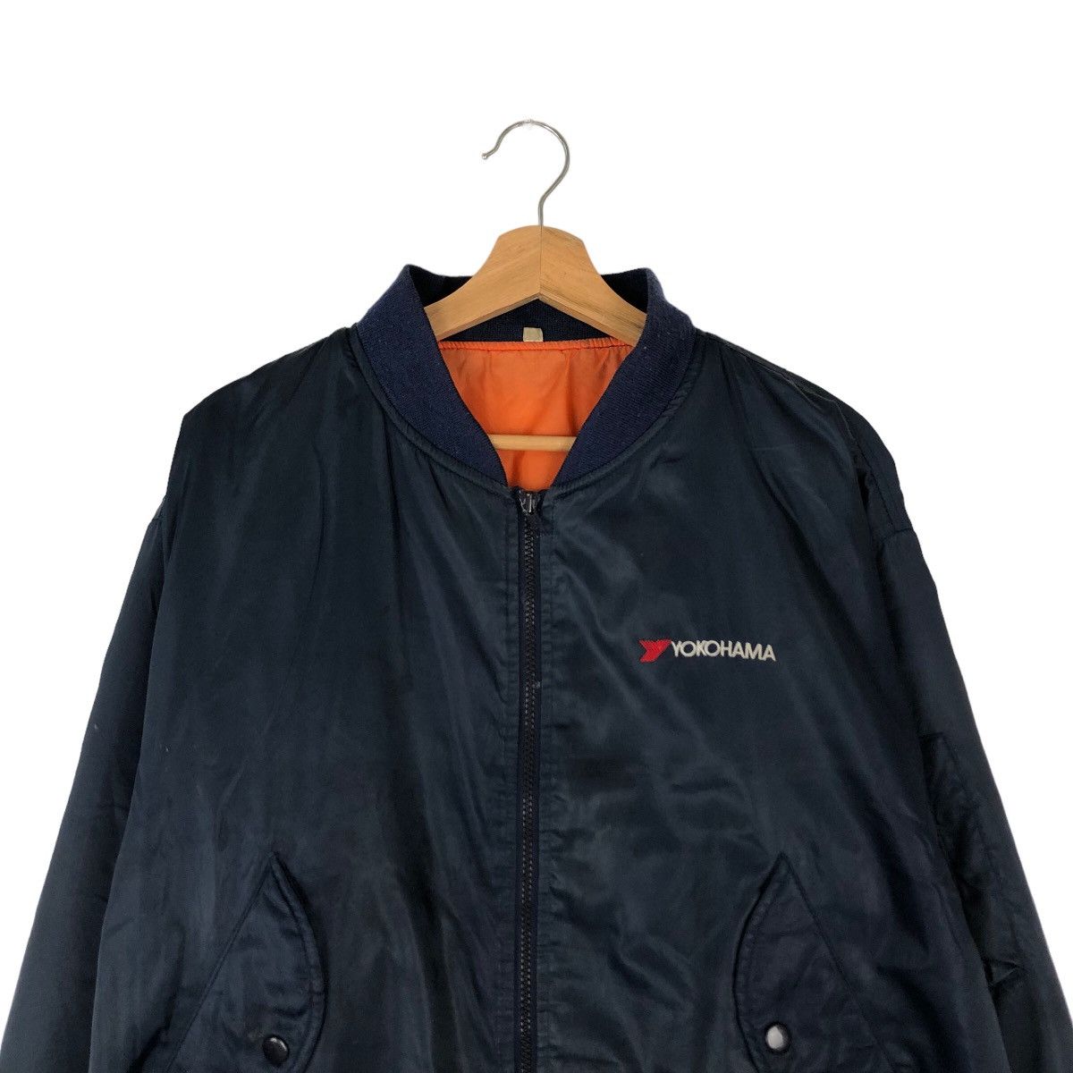Japanese Brand VINTAGE BOMBER JACKET YOKOHAMA RACING WEAR WORKER BIG LOGO Size US L / EU 52-54 / 3 - 4 Thumbnail