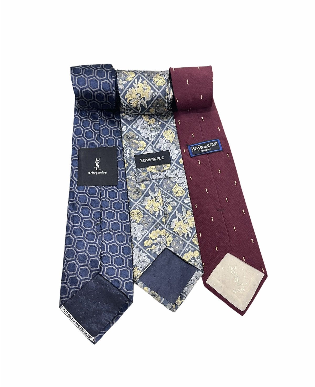 Yves Saint Laurent BULK!!! YSL LUXURY SILK TIE Size ONE SIZE - 3 Thumbnail