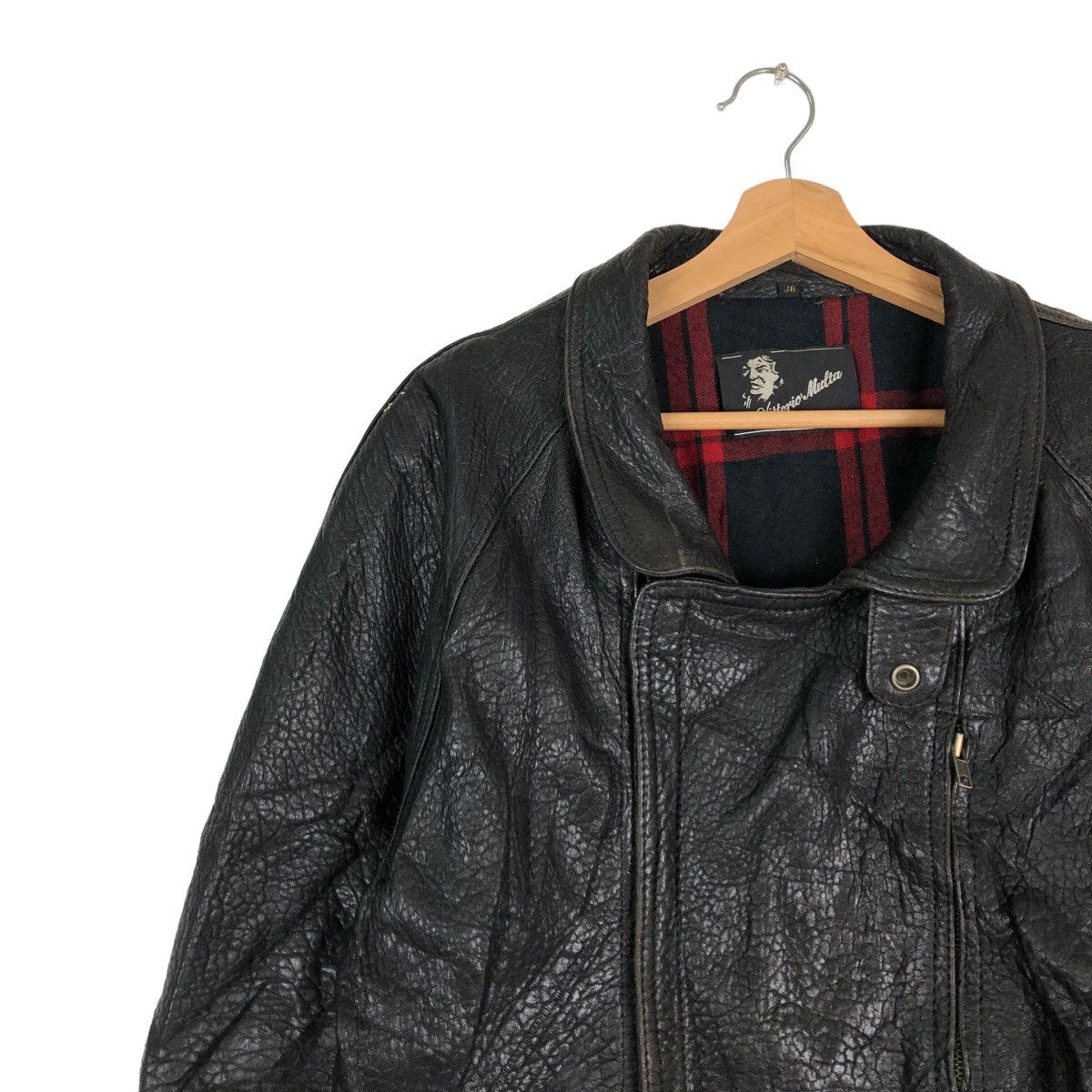 Japanese Brand VINTAGE LEATHER JACKET PUNK STYLELINING VITTORIO MULTA ITALY Size US M / EU 48-50 / 2 - 6 Thumbnail