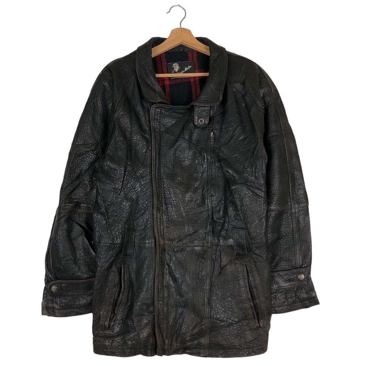 Japanese Brand VINTAGE LEATHER JACKET PUNK STYLELINING VITTORIO MULTA ITALY Size US M / EU 48-50 / 2 - 1 Thumbnail