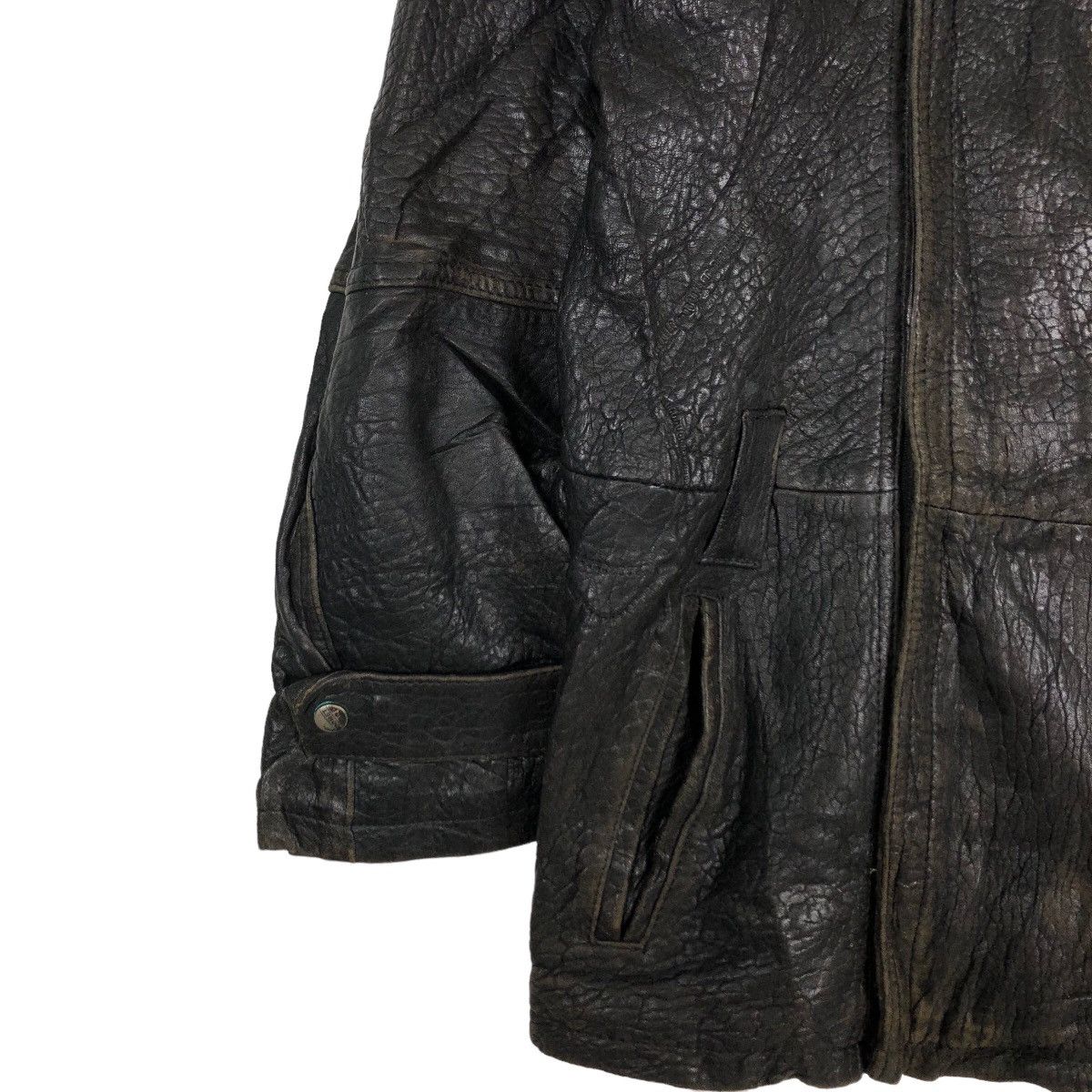 Japanese Brand VINTAGE LEATHER JACKET PUNK STYLELINING VITTORIO MULTA ITALY Size US M / EU 48-50 / 2 - 3 Thumbnail