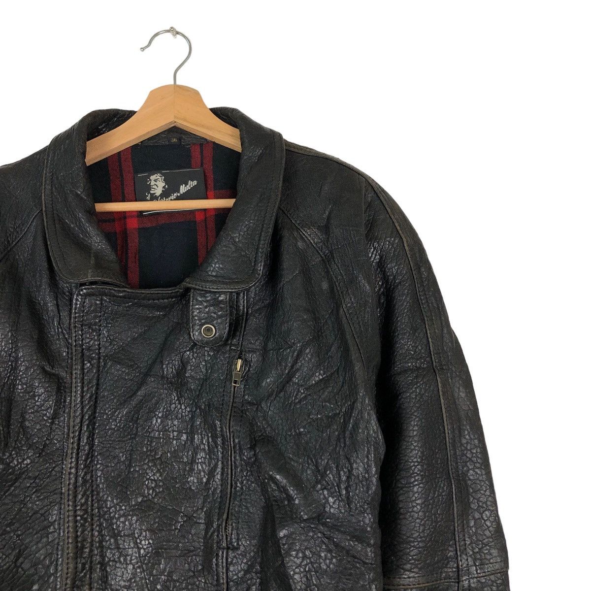 Japanese Brand VINTAGE LEATHER JACKET PUNK STYLELINING VITTORIO MULTA ITALY Size US M / EU 48-50 / 2 - 5 Thumbnail