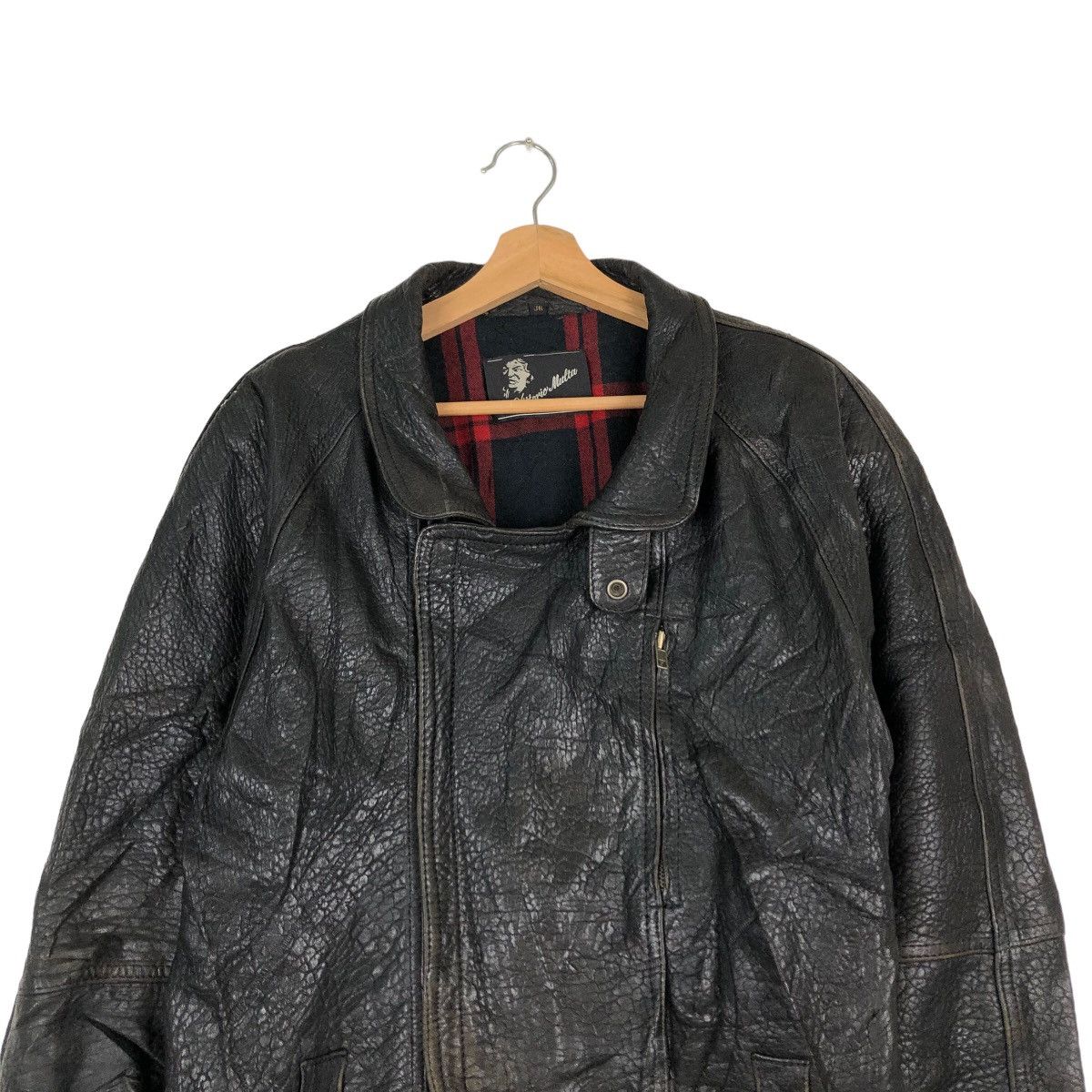 Japanese Brand VINTAGE LEATHER JACKET PUNK STYLELINING VITTORIO MULTA ITALY Size US M / EU 48-50 / 2 - 2 Thumbnail