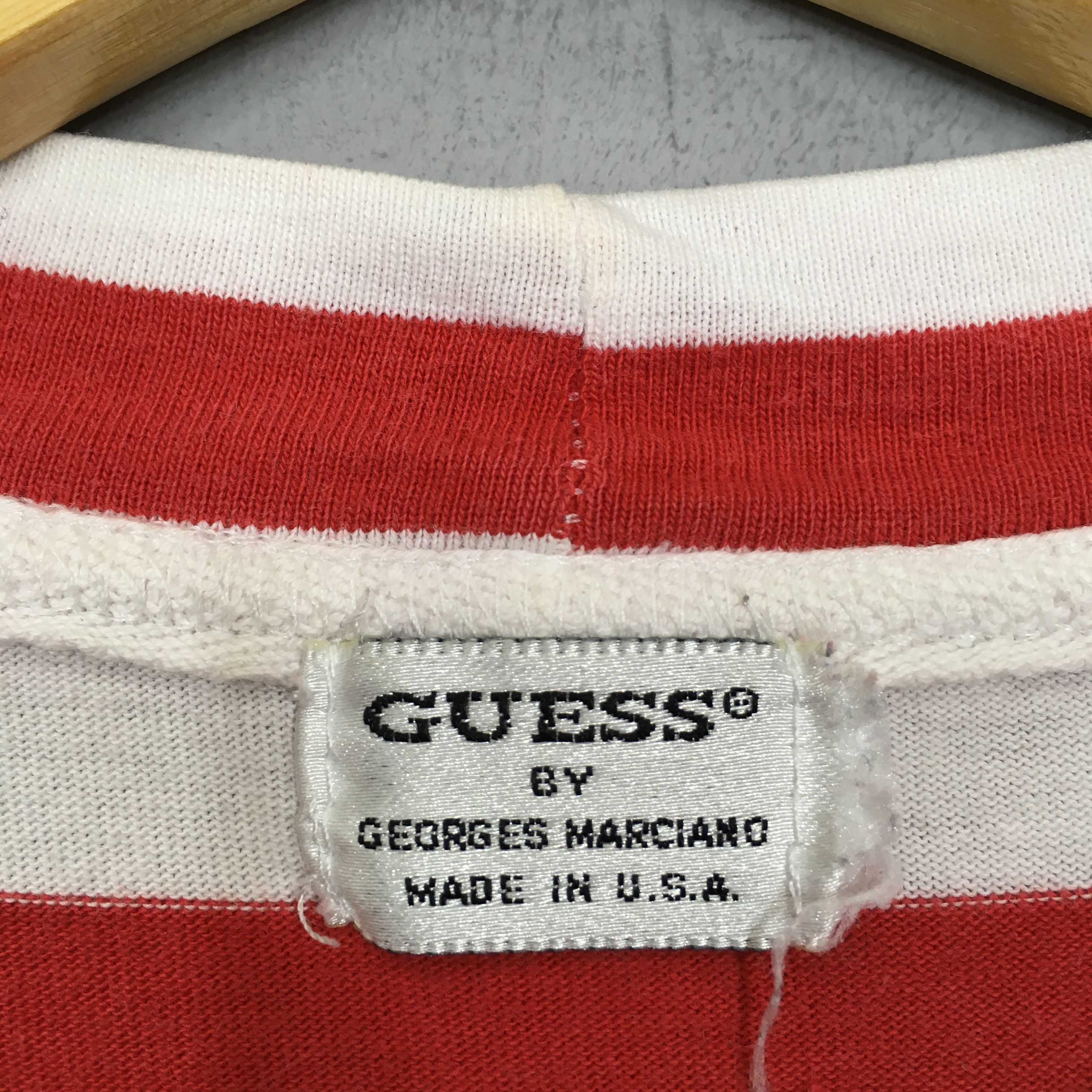 Guess Vintage 90s Guess Jeans Striped T Shirt Small Size US S / EU 44-46 / 1 - 4 Thumbnail