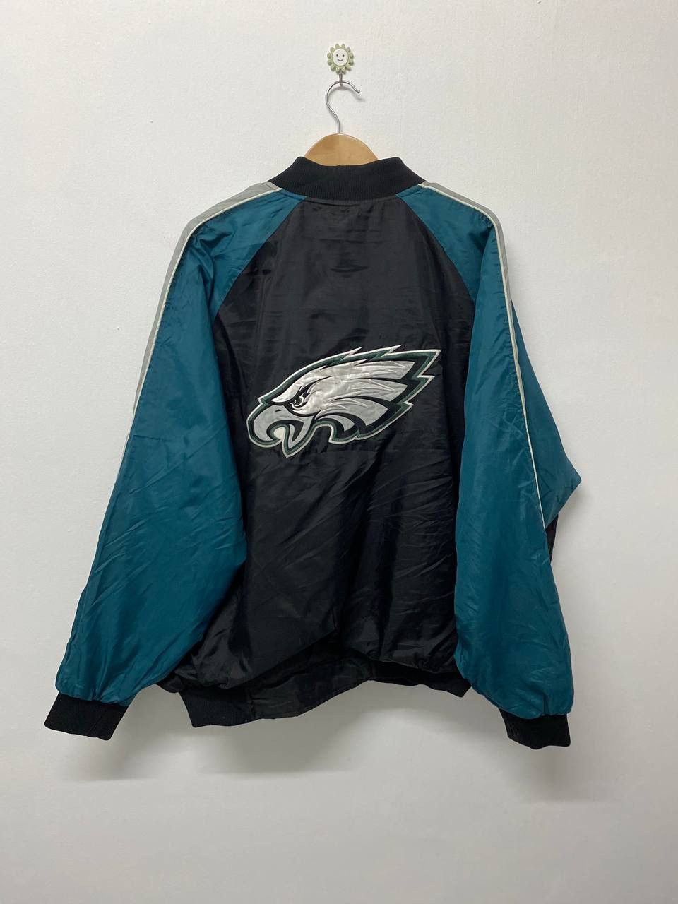 image of Nfl Philadelphia Eagles Jacket Big Logo Back in Black Green, Men's (Size 2XL)