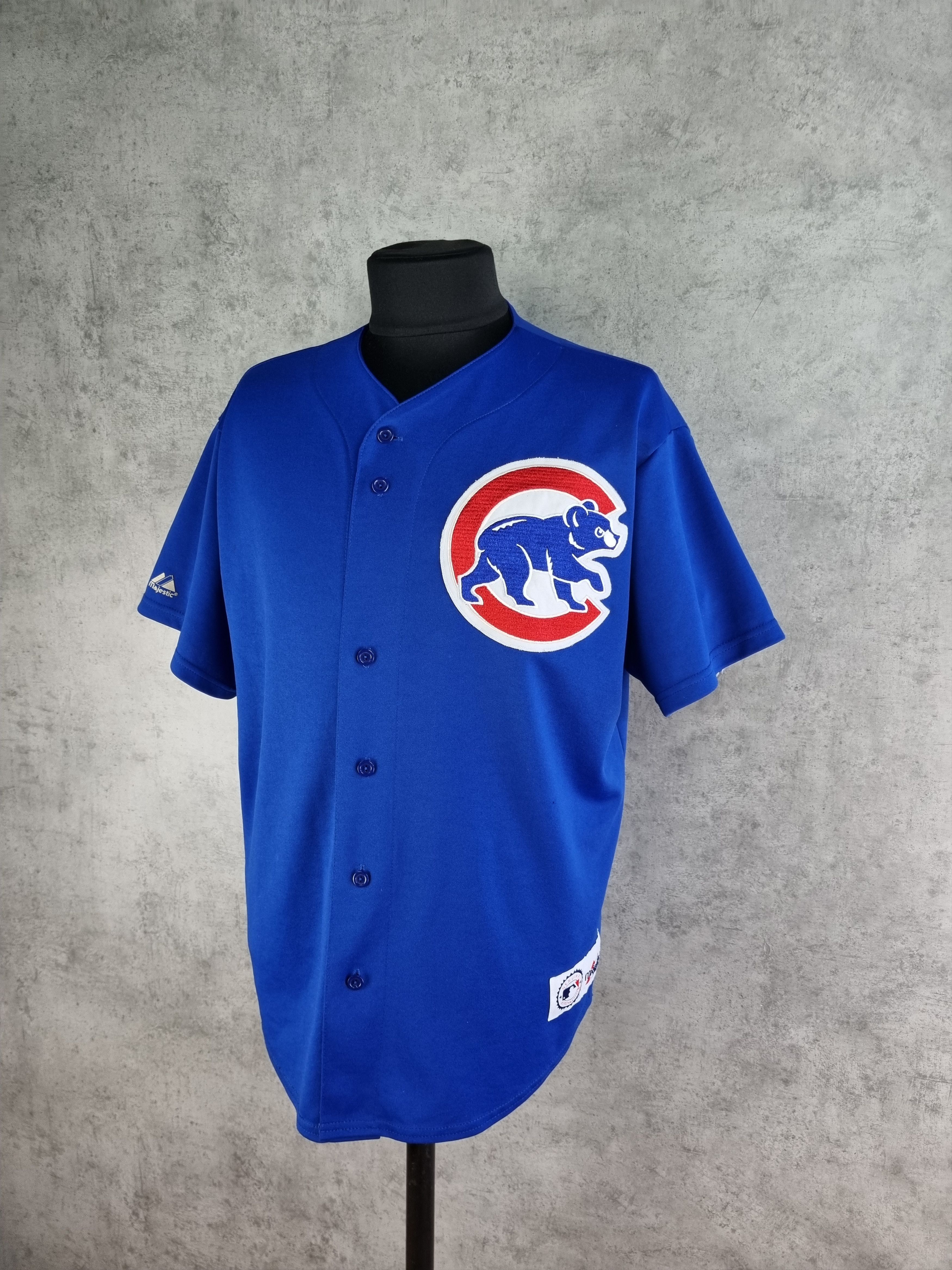 MLB × Majestic 80s Chicago CUBS Jersey Majestic Tee Shirt Very Rare Size US XL / EU 56 / 4 - 2 Thumbnail