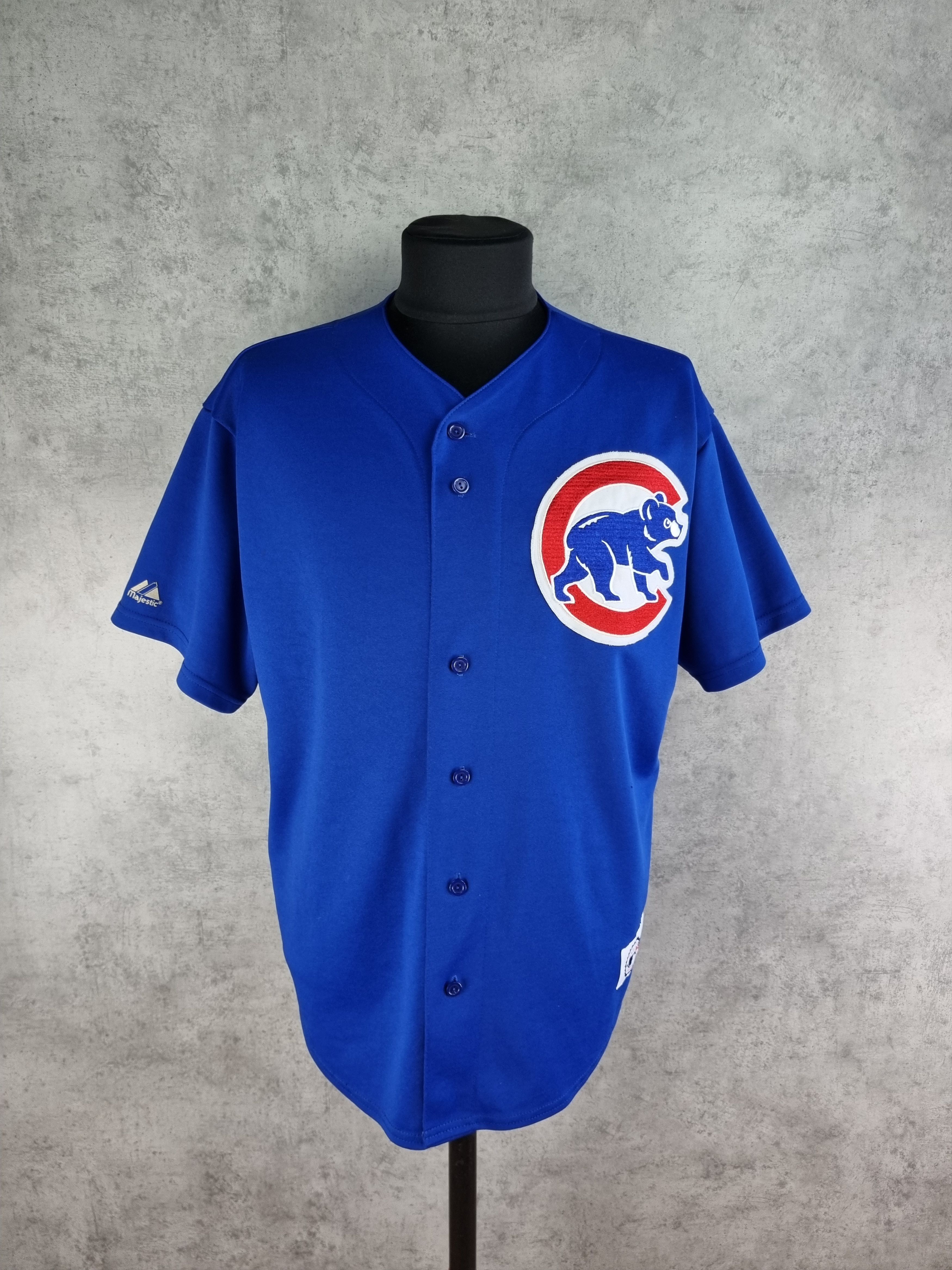 MLB × Majestic 80s Chicago CUBS Jersey Majestic Tee Shirt Very Rare Size US XL / EU 56 / 4 - 4 Thumbnail