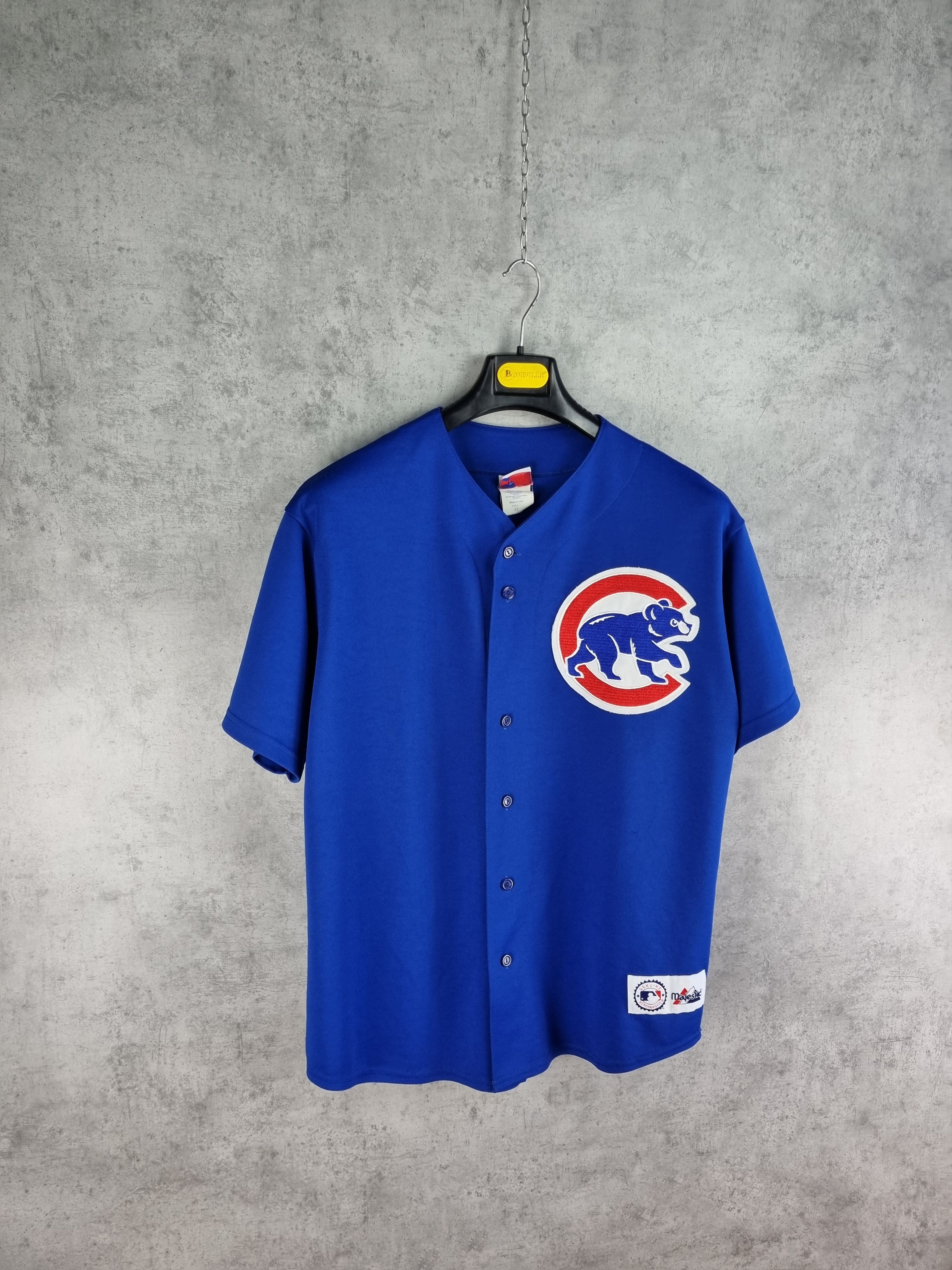 MLB × Majestic 80s Chicago CUBS Jersey Majestic Tee Shirt Very Rare Size US XL / EU 56 / 4 - 14 Thumbnail