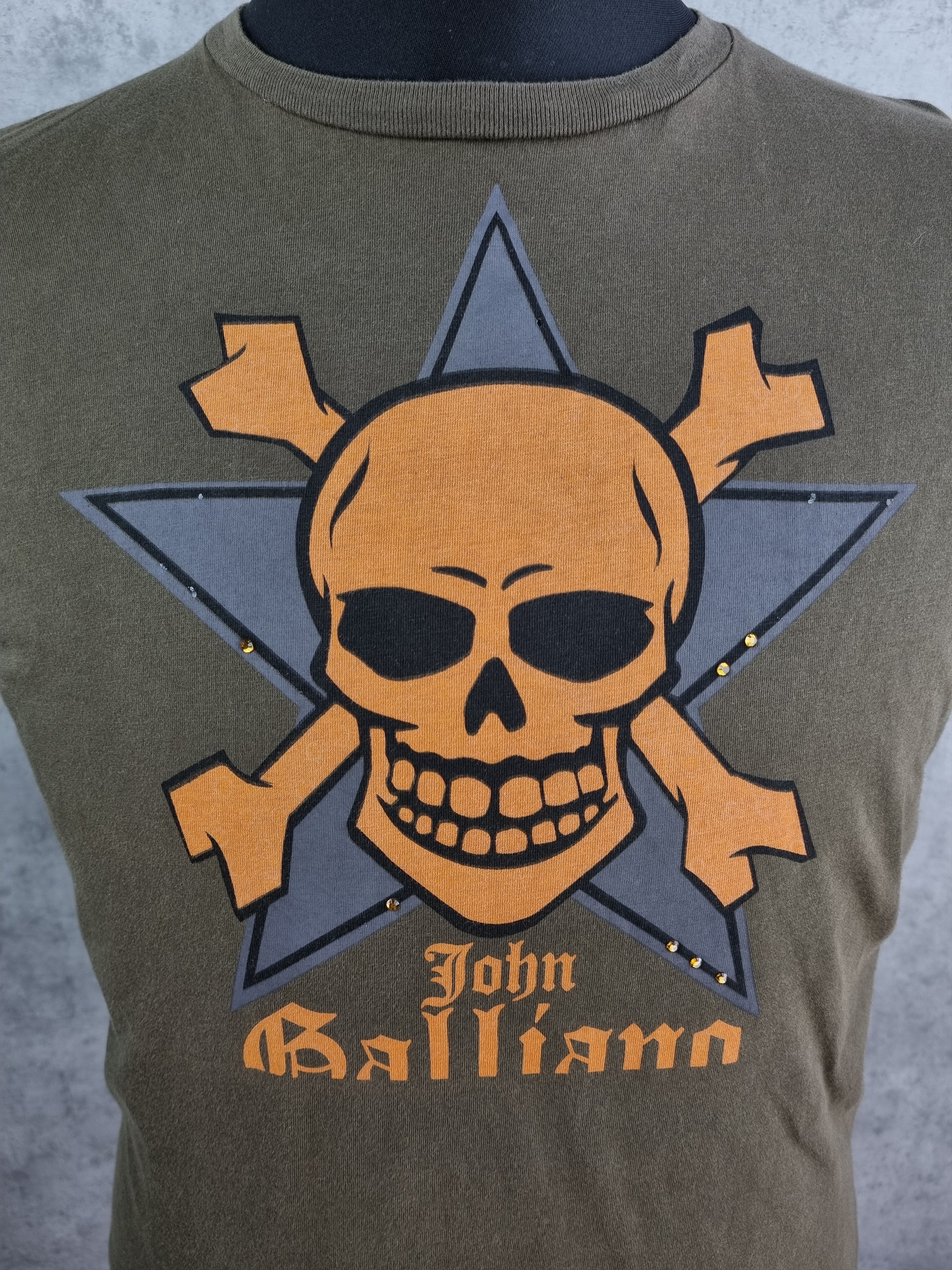 John Galliano Rare JOHN GALLIANO SKULL Print Tee shirt Size US M / EU 48-50 / 2 - 4 Thumbnail
