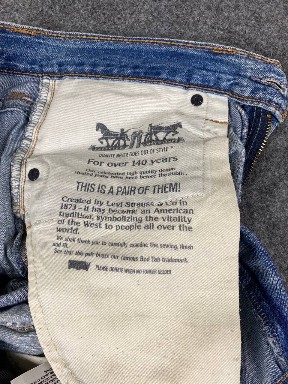 Levi's levis 504 uneven faded distressed denim Size US 32 / EU 48 - 12 Thumbnail