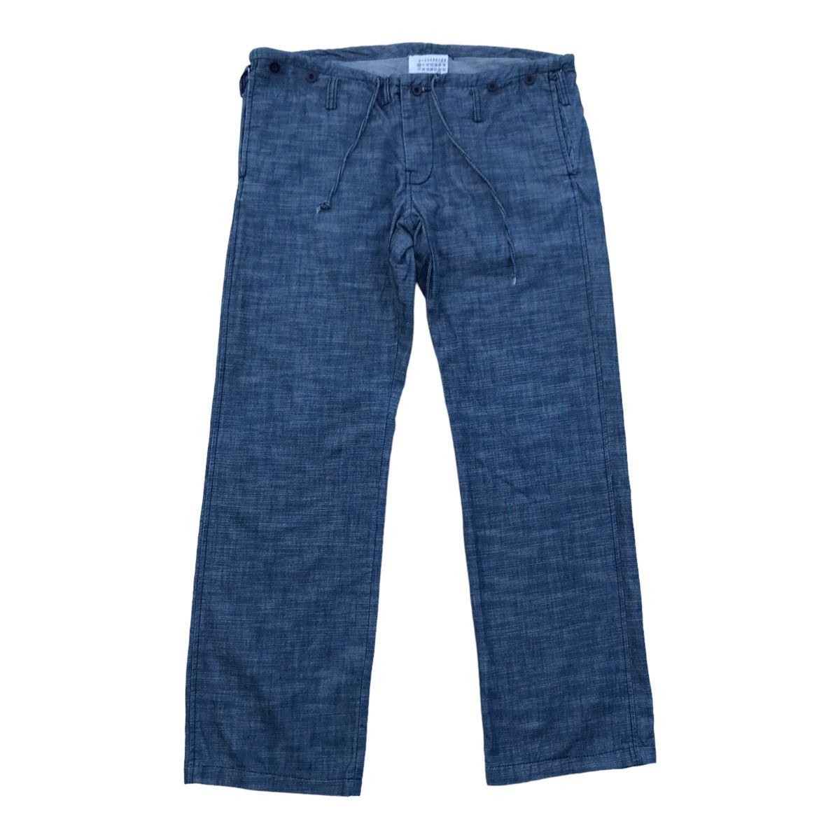 image of Maison Margiela Chambray Casual Pants in Blue, Men's (Size 38)