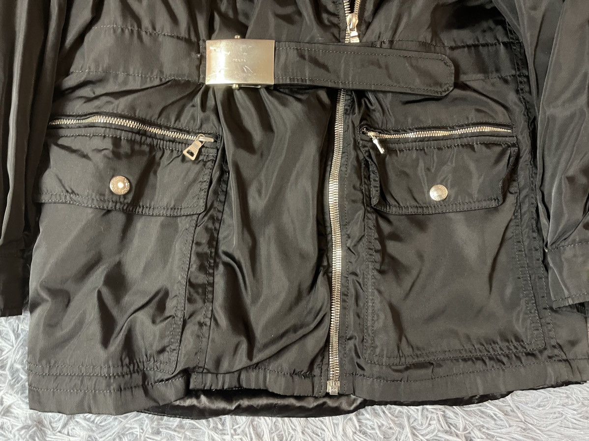 Prada × Vintage Prada nylon + leather avant garde belted biker jacket Size US M / EU 48-50 / 2 - 5 Thumbnail