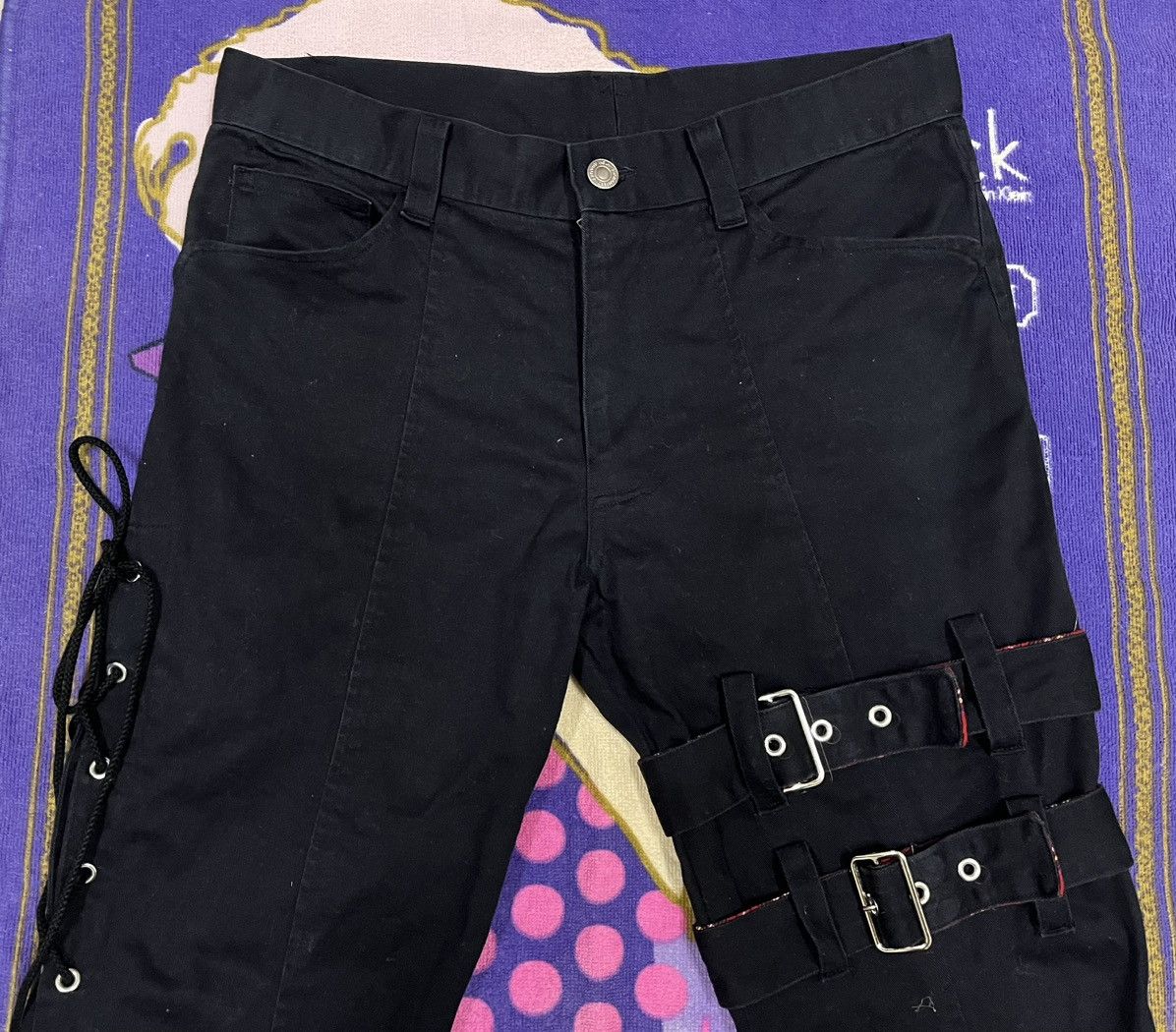 Designer × Japanese Brand Punk Design Unbrand Casual Pant x Rare Design Size US 31 - 3 Thumbnail