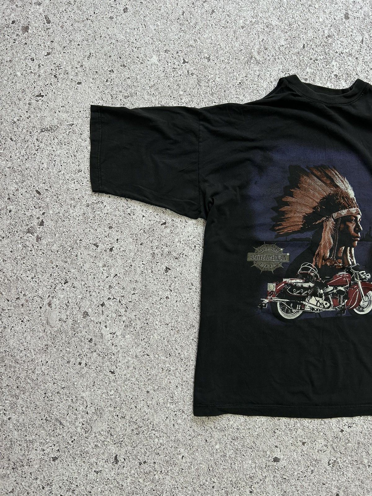 Band Tees × Harley Davidson × Vintage Vintage 90s Dream Native American Bikes Indian Chief T-Shirt Size US L / EU 52-54 / 3 - 2 Thumbnail