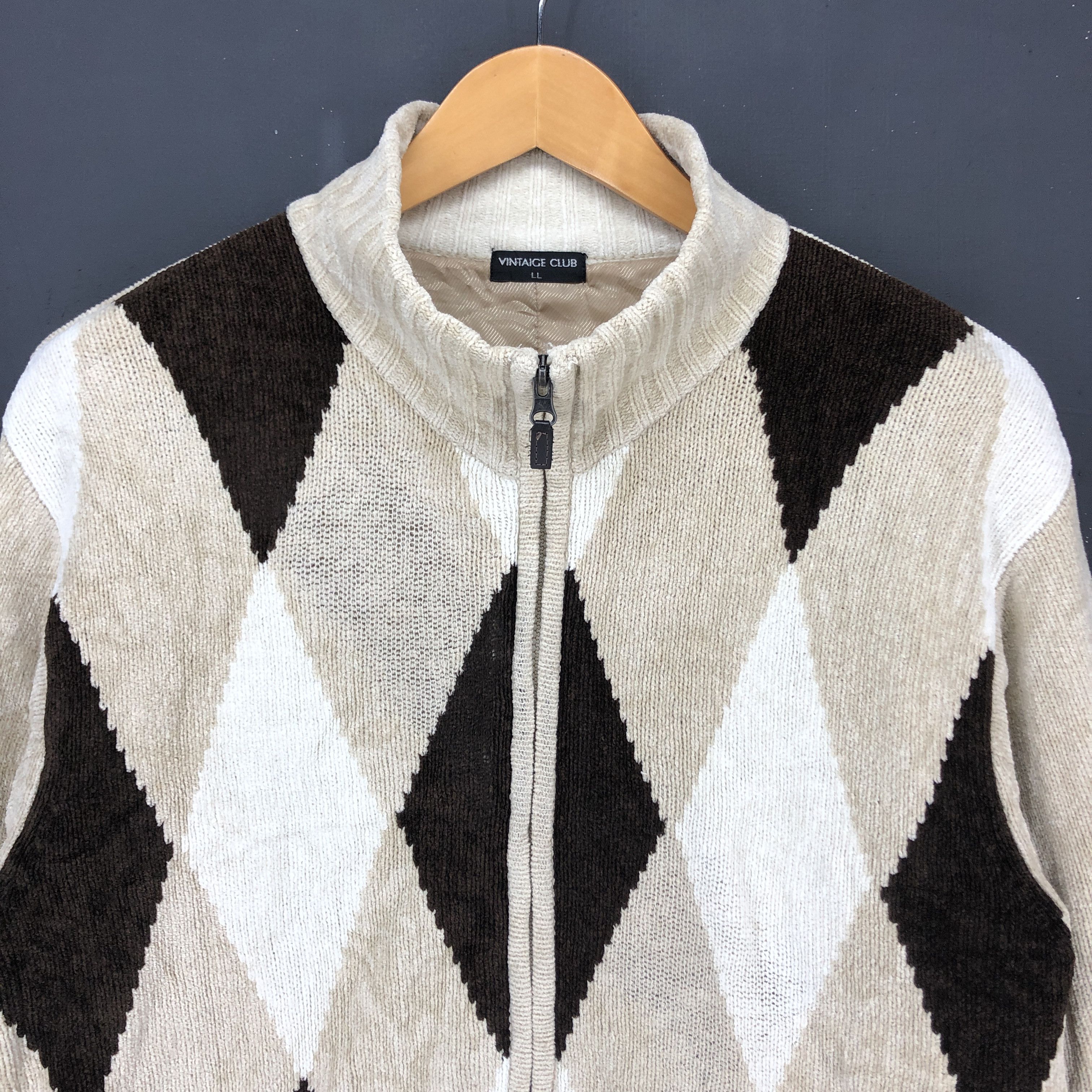 Other 90s Style VINTAGE CLUB Geometric Knitwear #1680-63 Size US L / EU 52-54 / 3 - 2 Thumbnail