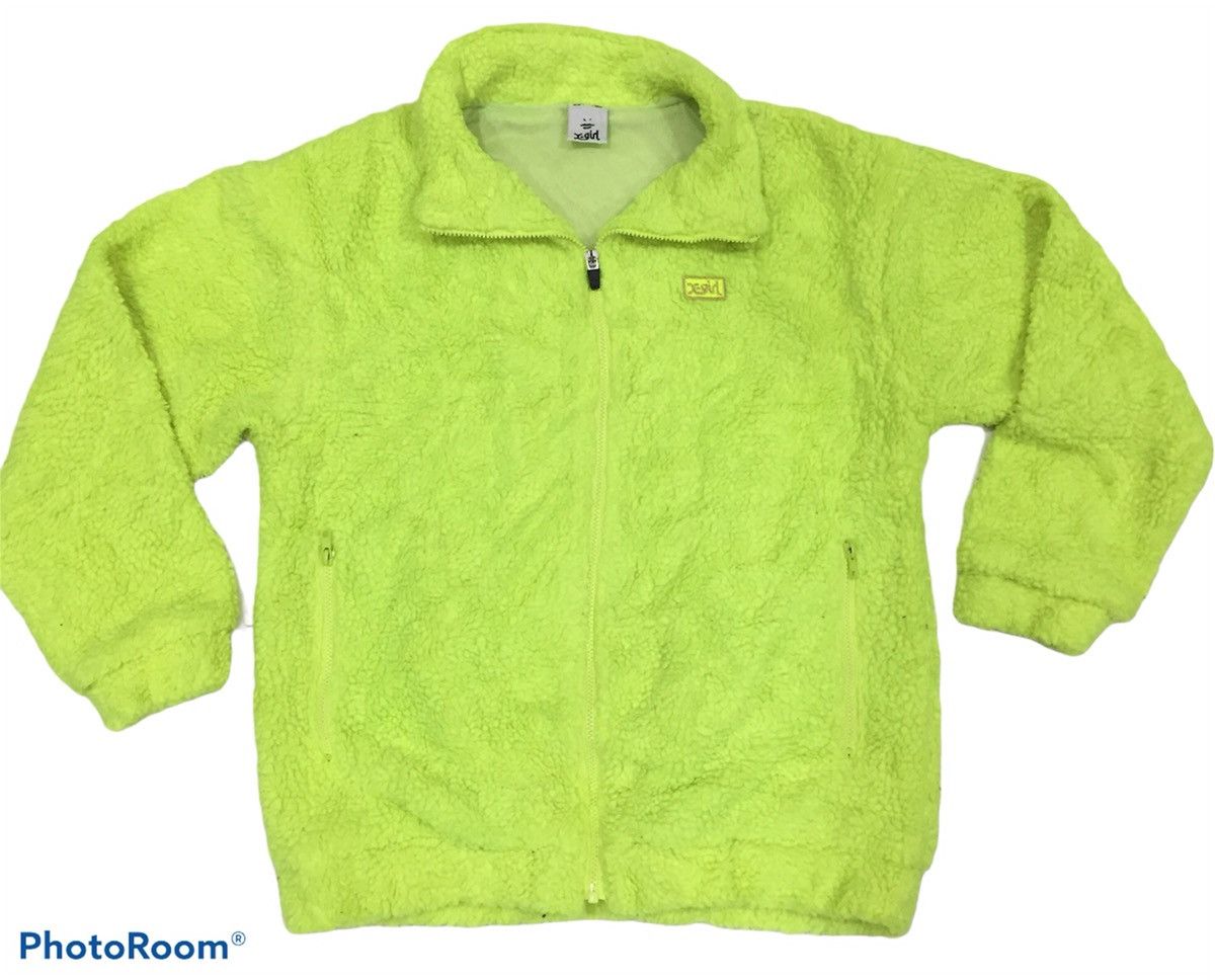 Japanese Brand X-GIRL USA Kim Gordon sonic youth Shoegaze band fleece neon Size US M / EU 48-50 / 2 - 1 Thumbnail