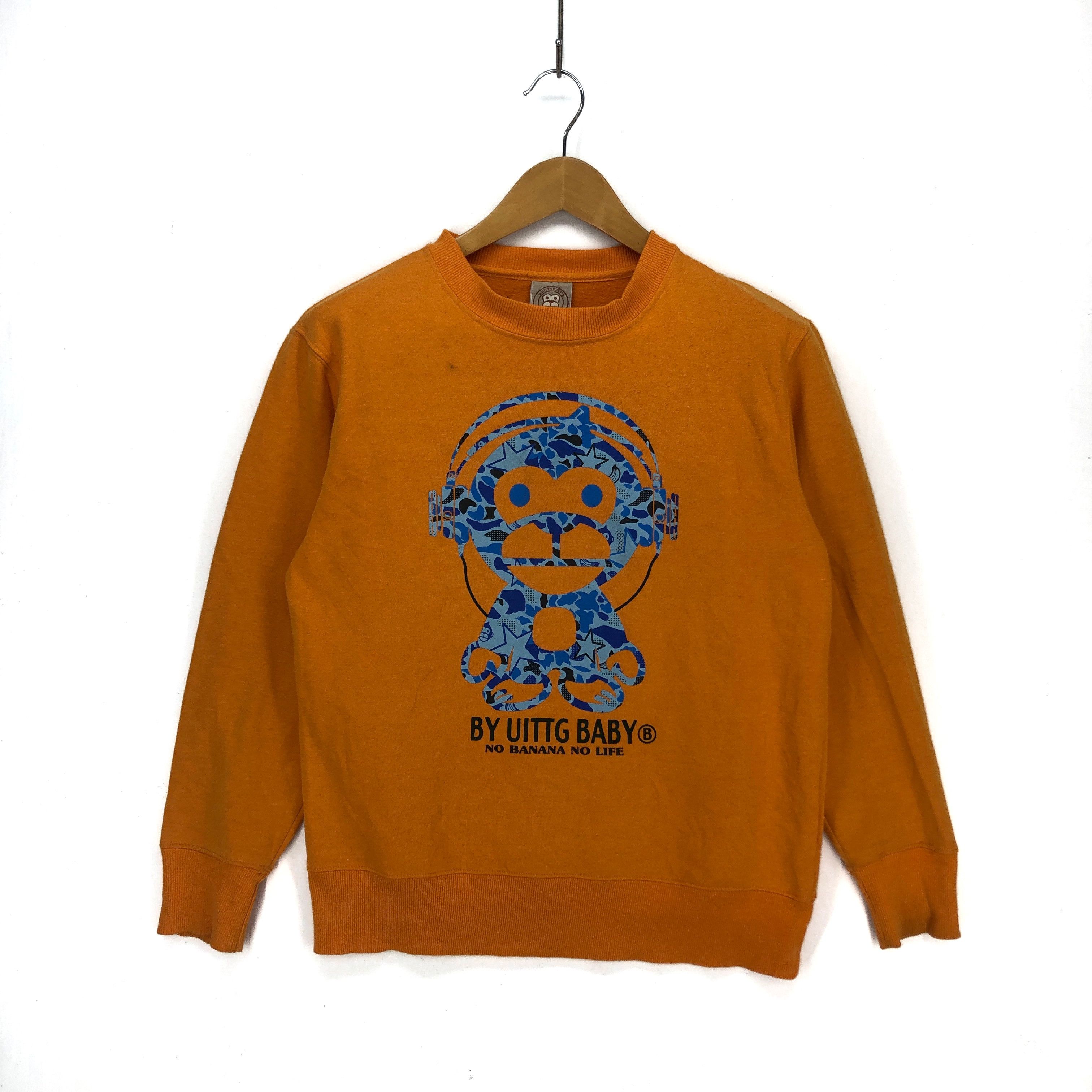 Japanese Brand UITTG BABY Crew Neck Sweatshirt No Banana No Life #1406-50 Size US M / EU 48-50 / 2 - 1 Thumbnail