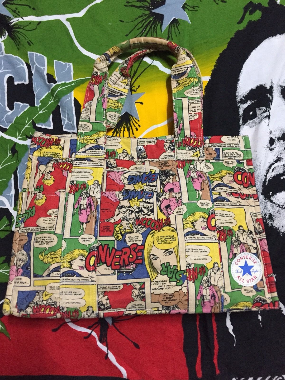 Converse Vintage converse Tote bag pop-art cartoon streetwear anime Size ONE SIZE - 2 Thumbnail