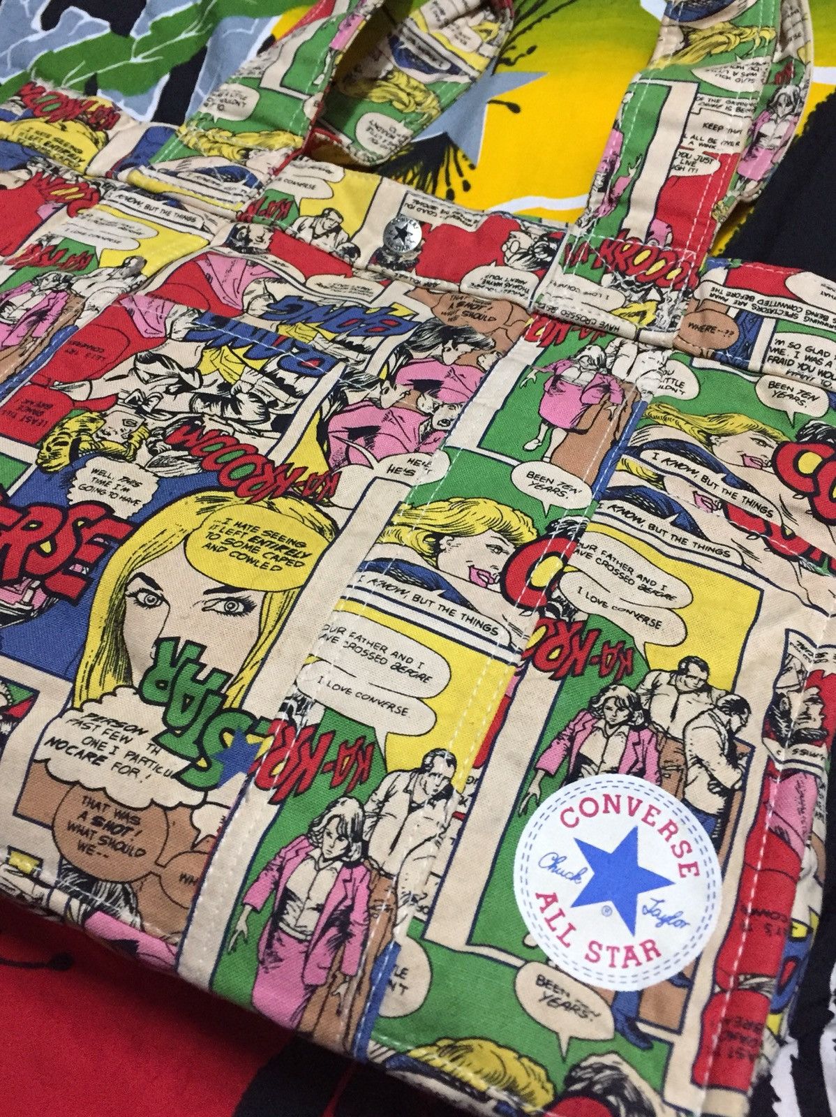 Converse Vintage converse Tote bag pop-art cartoon streetwear anime Size ONE SIZE - 3 Thumbnail