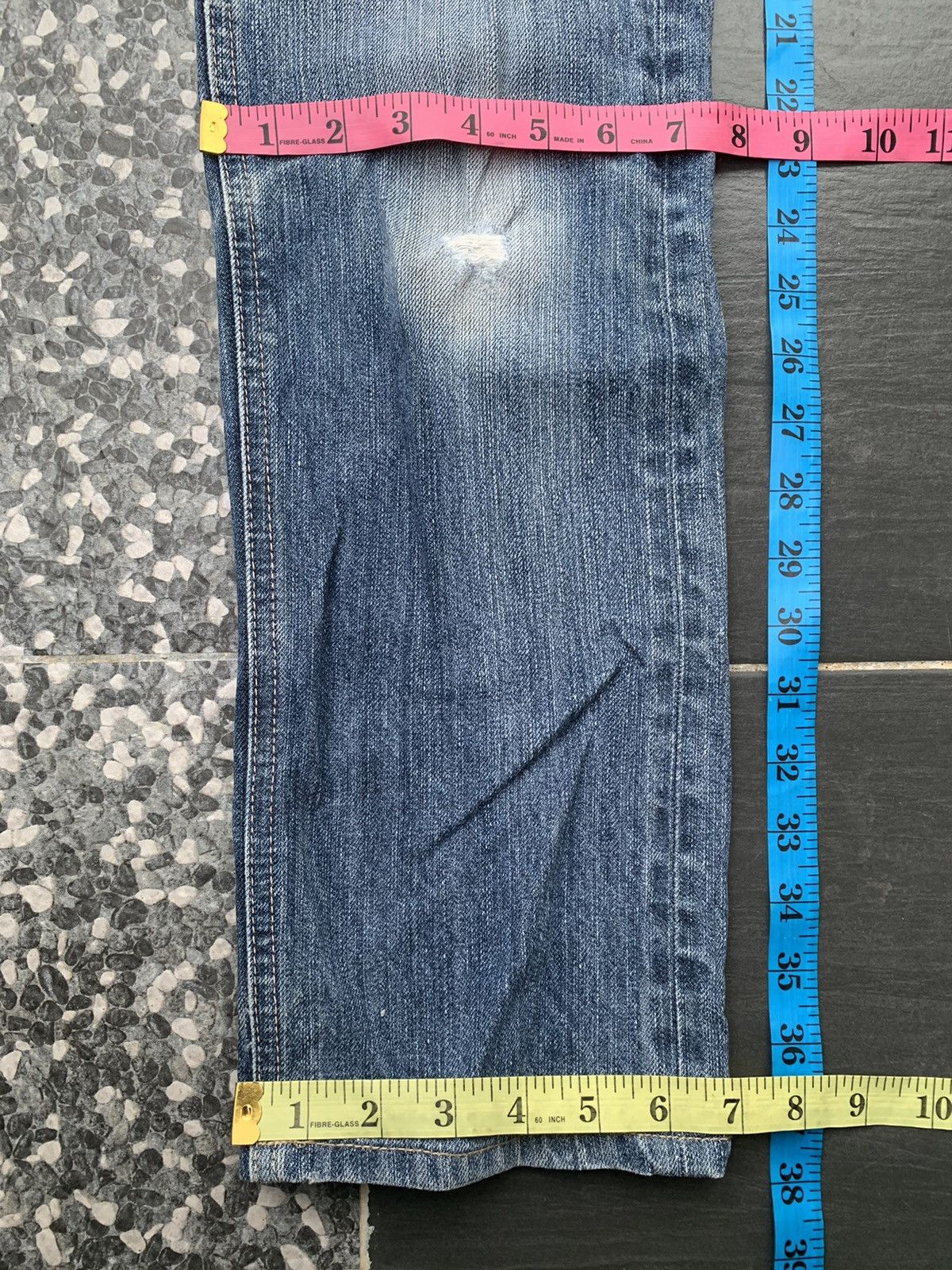 Japanese Brand D.M.G Conservation Distressed Denim Size US 30 / EU 46 - 12 Thumbnail