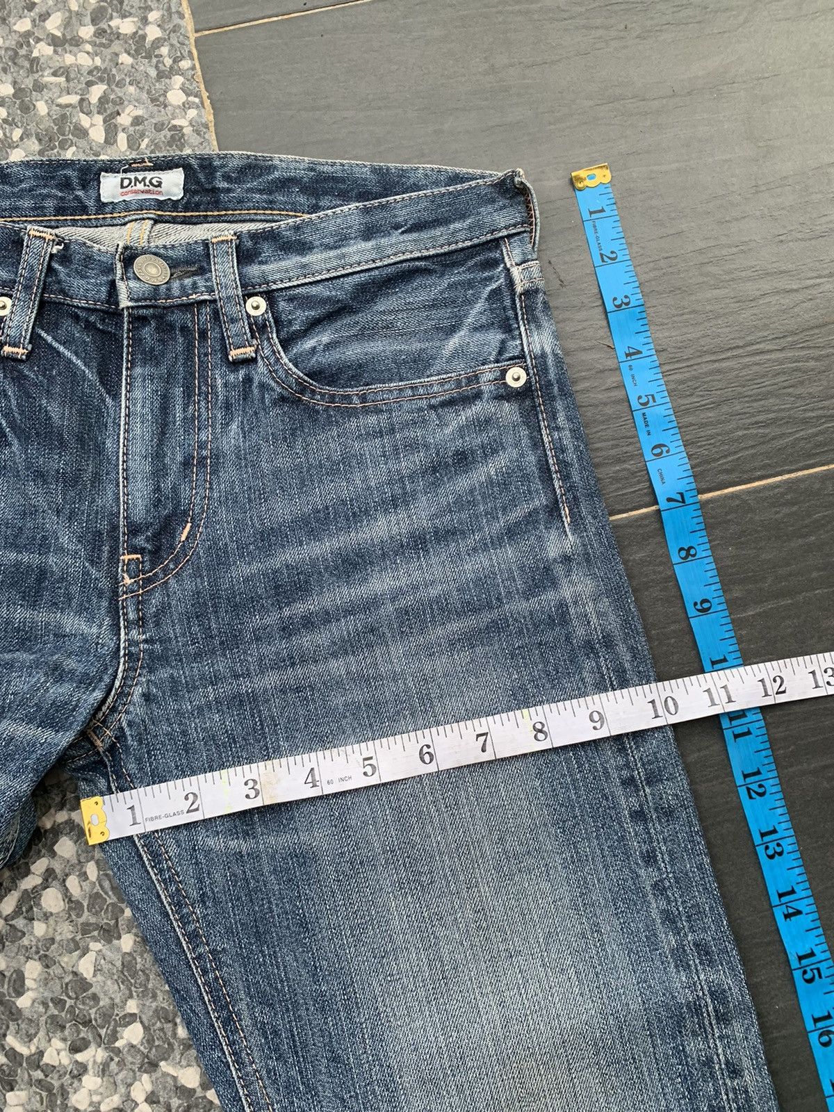 Japanese Brand D.M.G Conservation Distressed Denim Size US 30 / EU 46 - 11 Thumbnail
