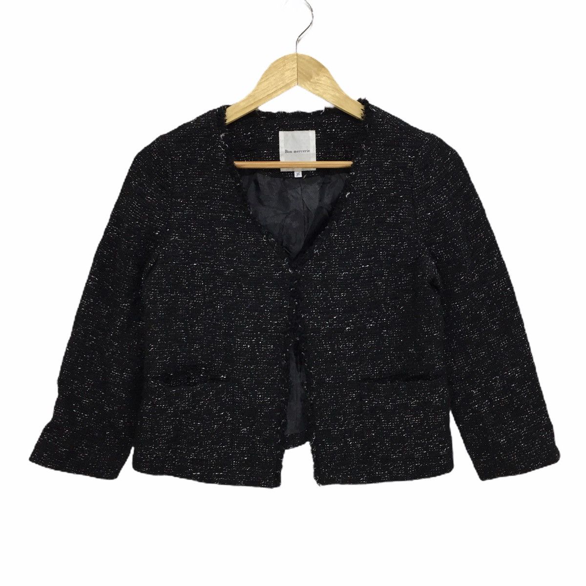 BON MERCERIE PARIS Pret A Porter Tweed Cardigan Coat Jacket