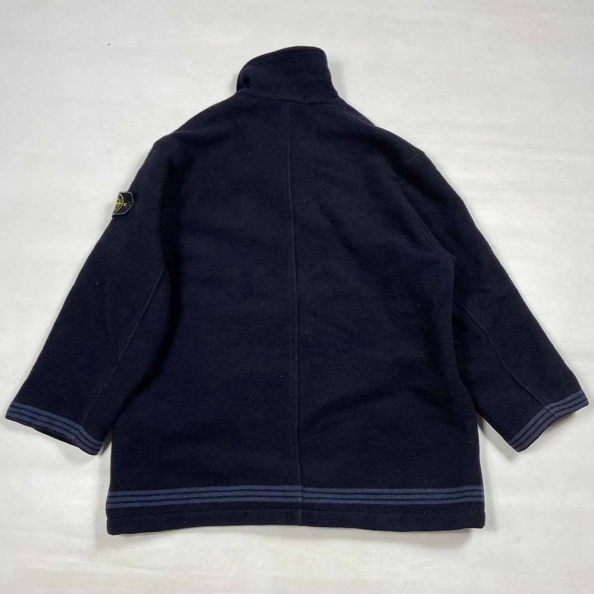 STONE ISLAND VINTAGE WOOL COAT DISTRESSED FADED JACKET 80s