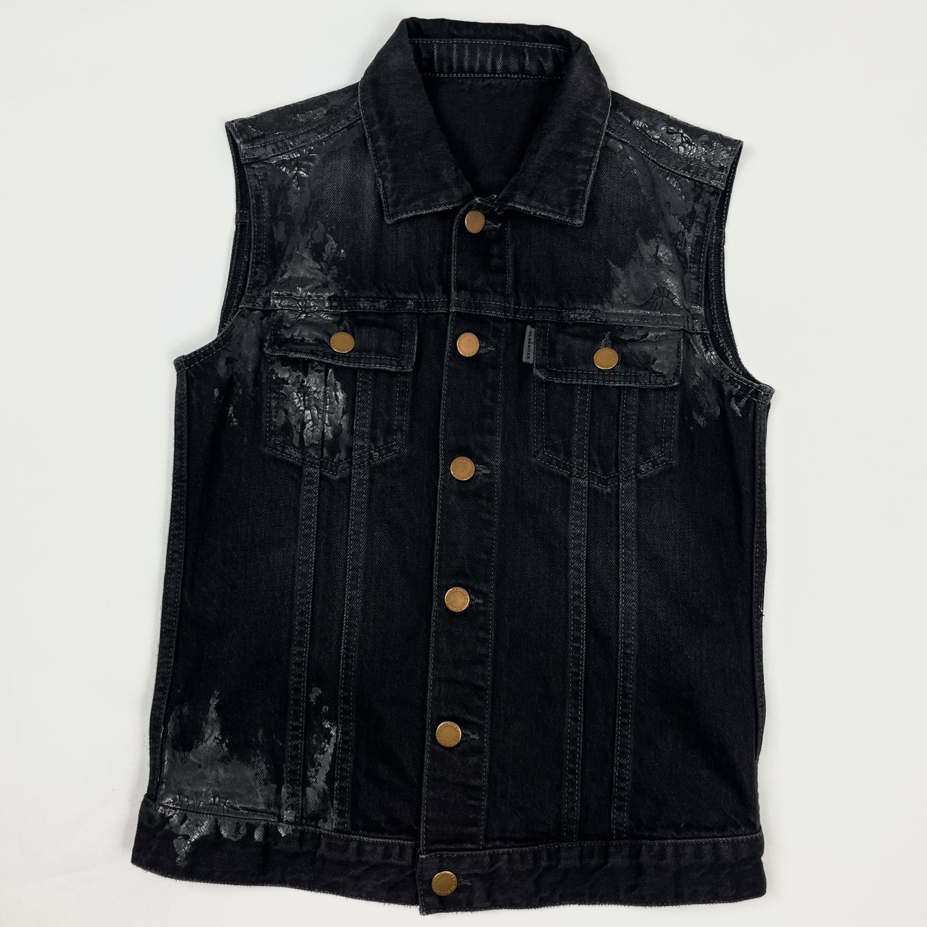 Jil Sander Jil Sander Crack Paint Denim Vest | Grailed