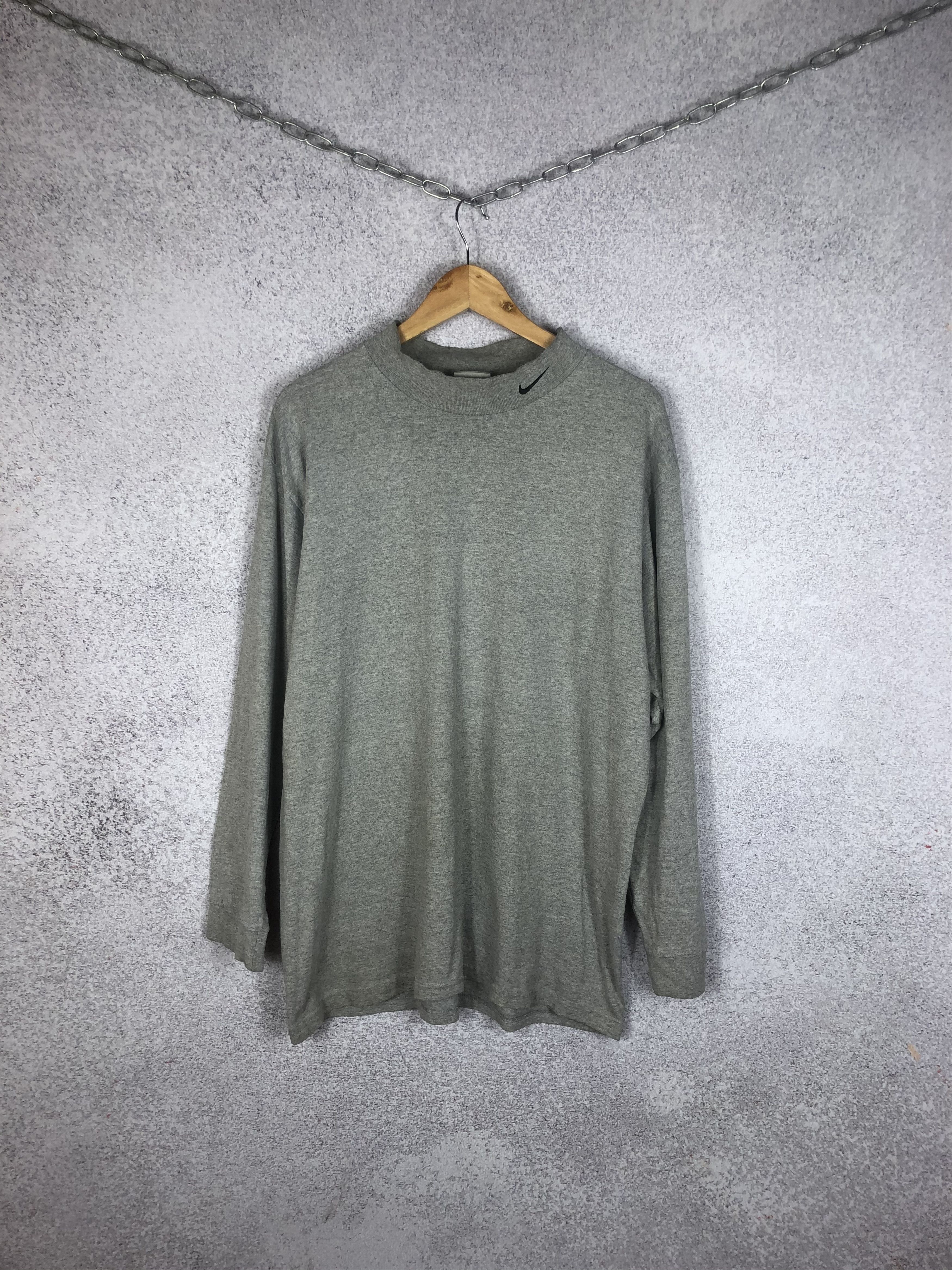 Nike Nike Vintage Small Swoosh Sweatshirt Turtleneck Size US L / EU 52-54 / 3 - 1 Thumbnail