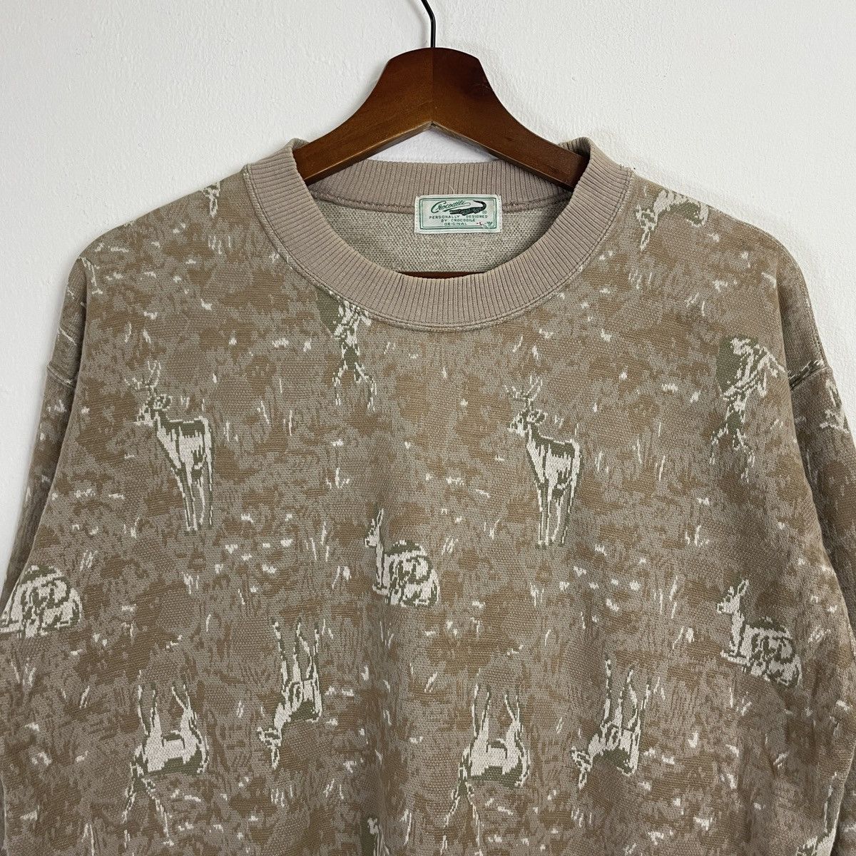 Vintage Vintage Crocodile Fullprint Crewneck Sweatshirt Size US L / EU 52-54 / 3 - 4 Thumbnail