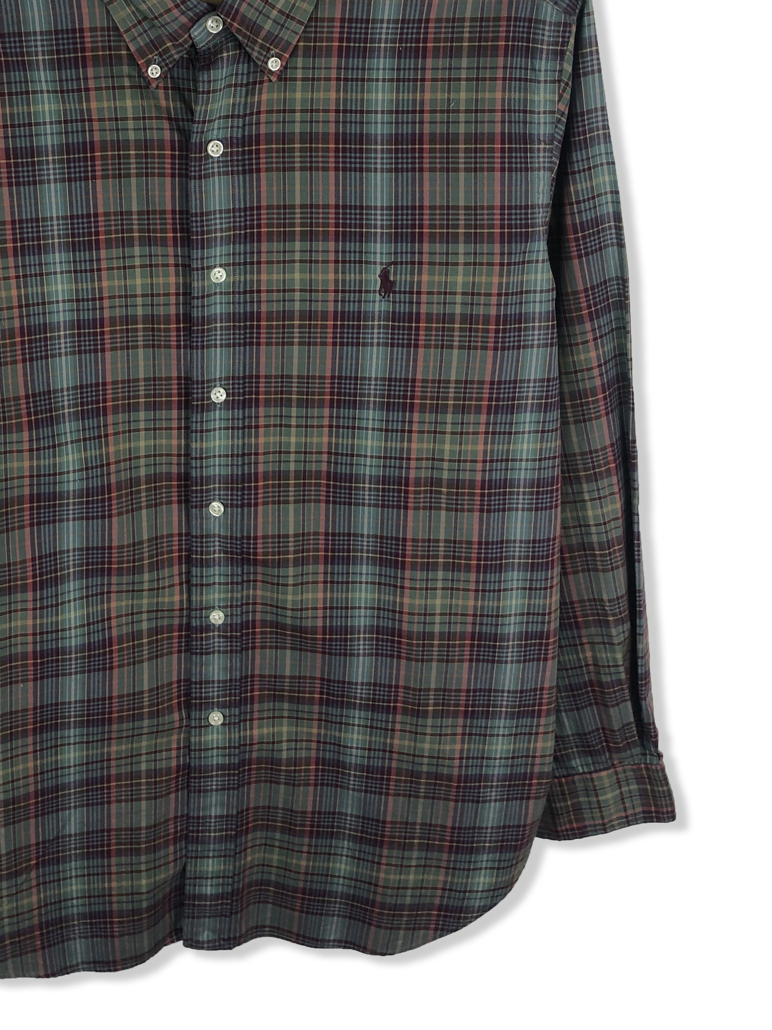 Polo Ralph Lauren 90s Vintage RALPH LAUREN Checked Button Up Shirt M246 Size US XL / EU 56 / 4 - 2 Thumbnail