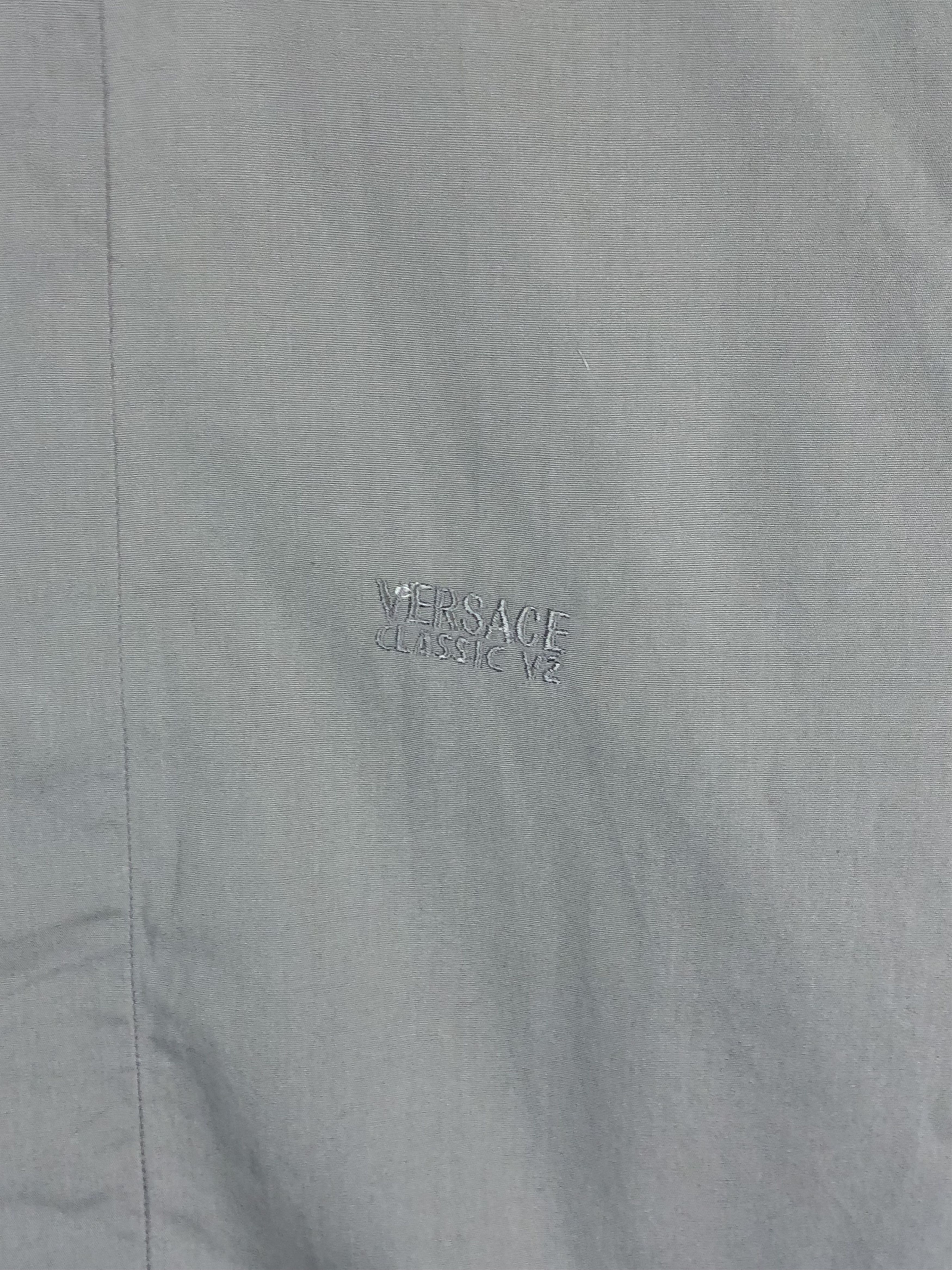 Versace Vintage VERSACE Gray Formal Shirt M86 Size 42S - 5 Thumbnail