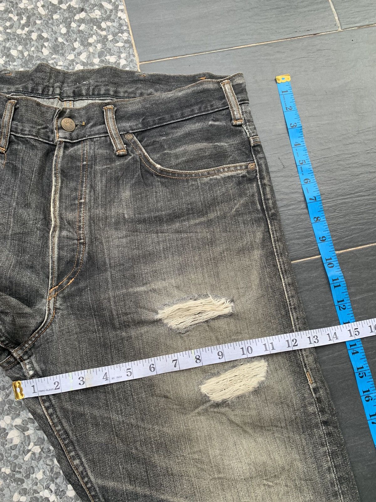 Big John Vintage Big John Distressed Denim Size US 37 - 14 Thumbnail