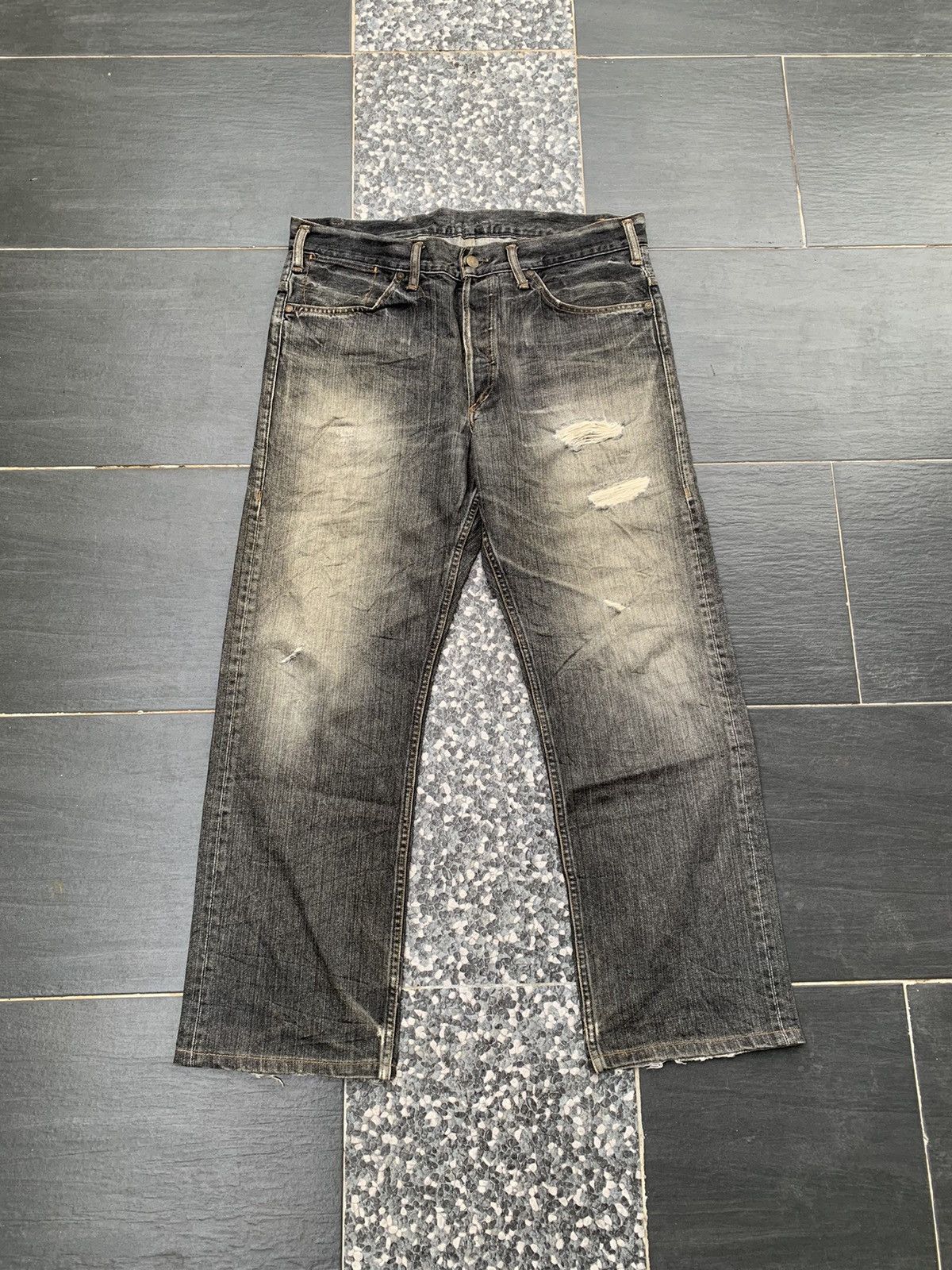Big John Vintage Big John Distressed Denim Size US 37 - 1 Thumbnail