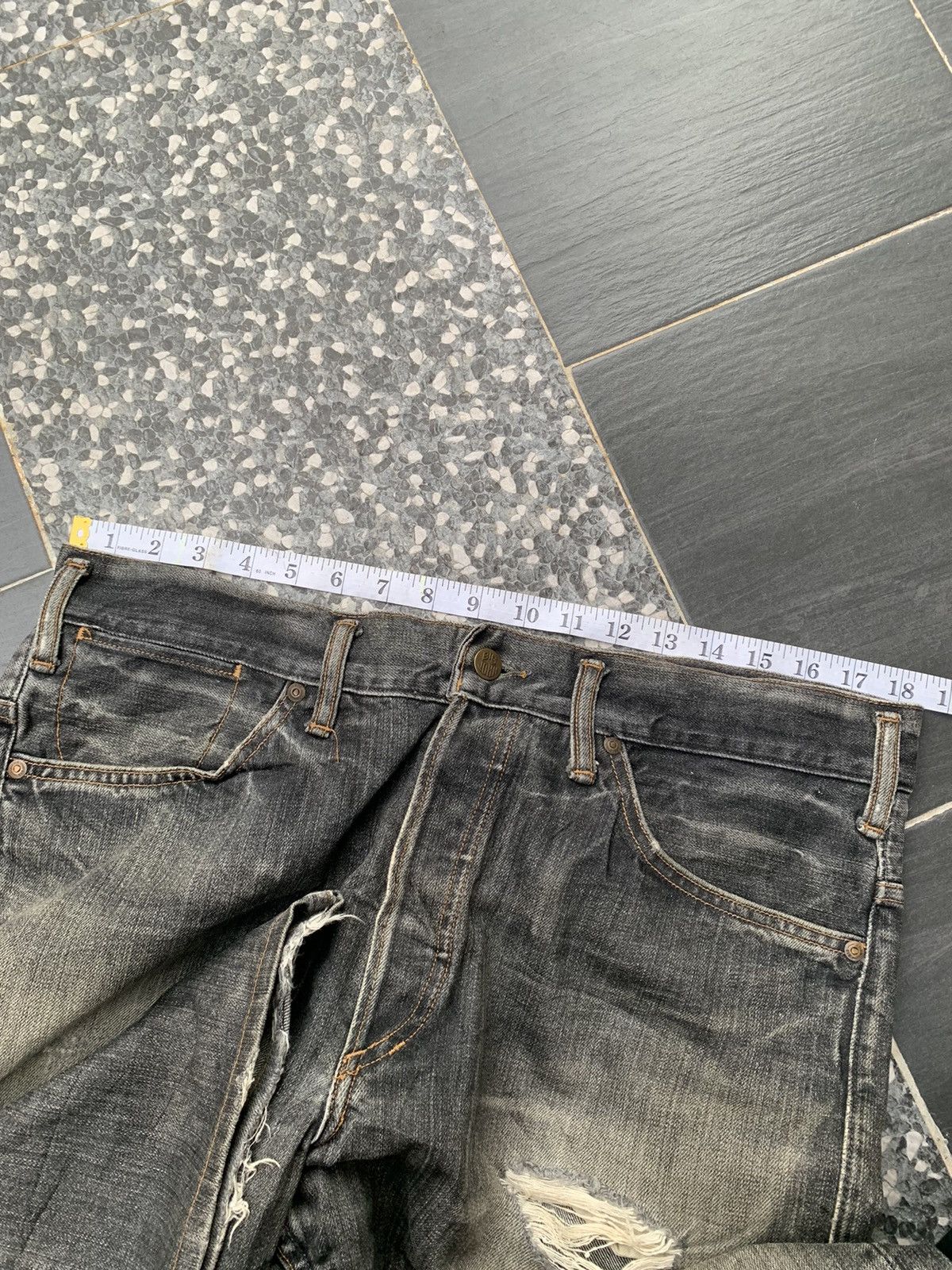 Big John Vintage Big John Distressed Denim Size US 37 - 13 Thumbnail