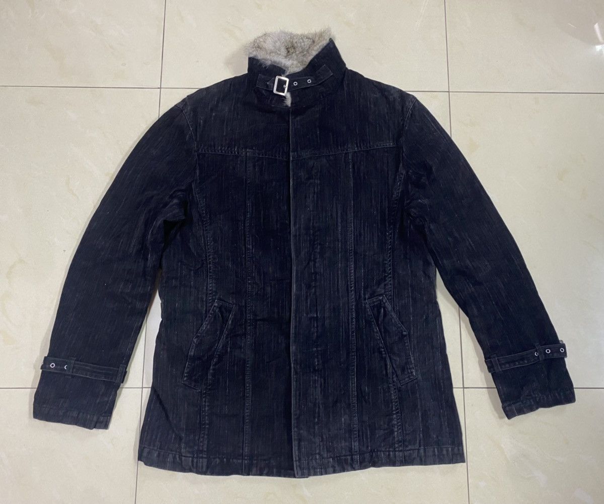 Men's Vintage Black Pinstripe Velvet Jacket 42