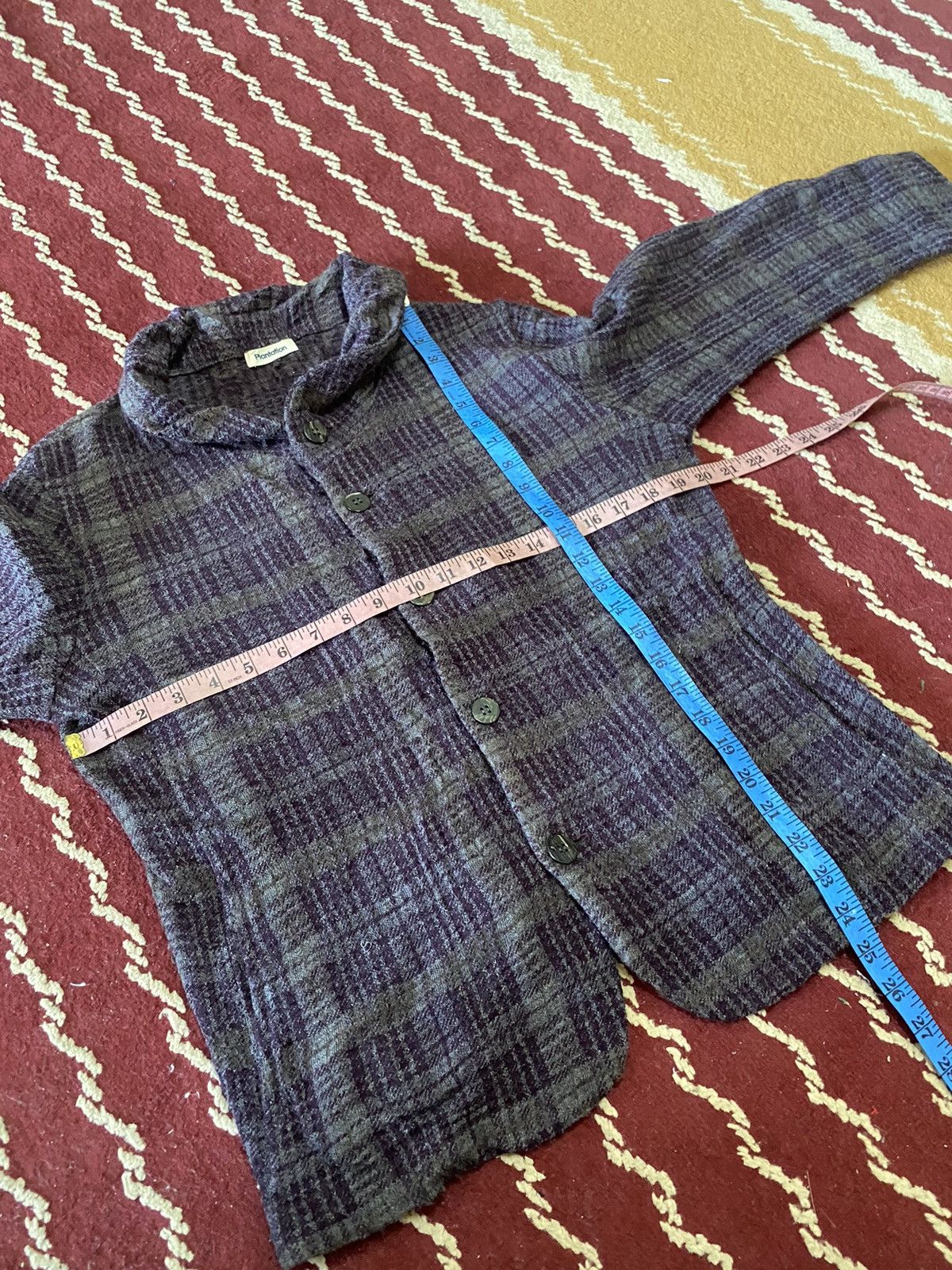 Designer × Issey Miyake × Japanese Brand Plantation By Issey Miyake Plaid Shirt Size M / US 6-8 / IT 42-44 - 8 Thumbnail