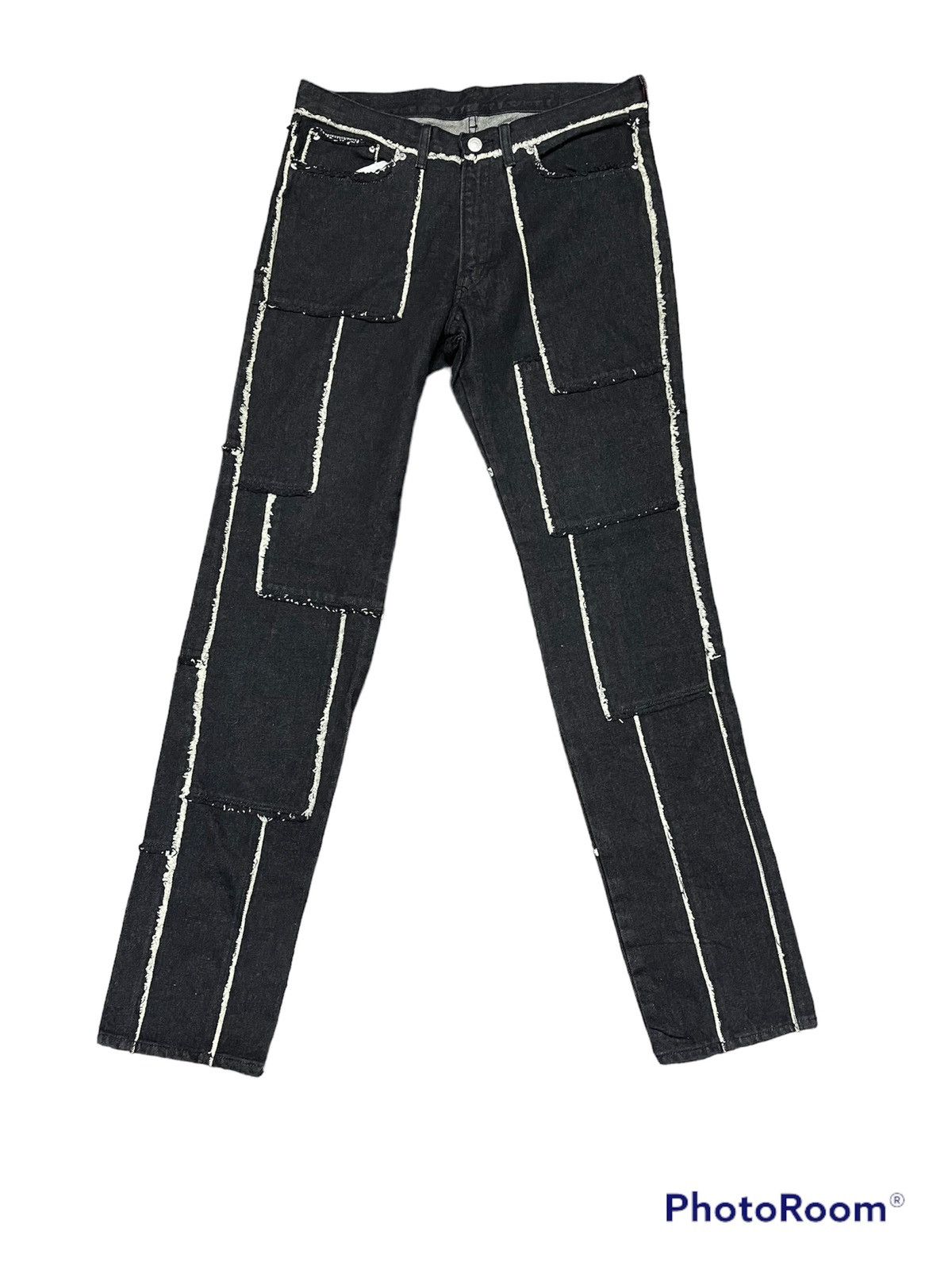 Japanese Brand Abx denim patchwork design Size US 33 - 1 Thumbnail