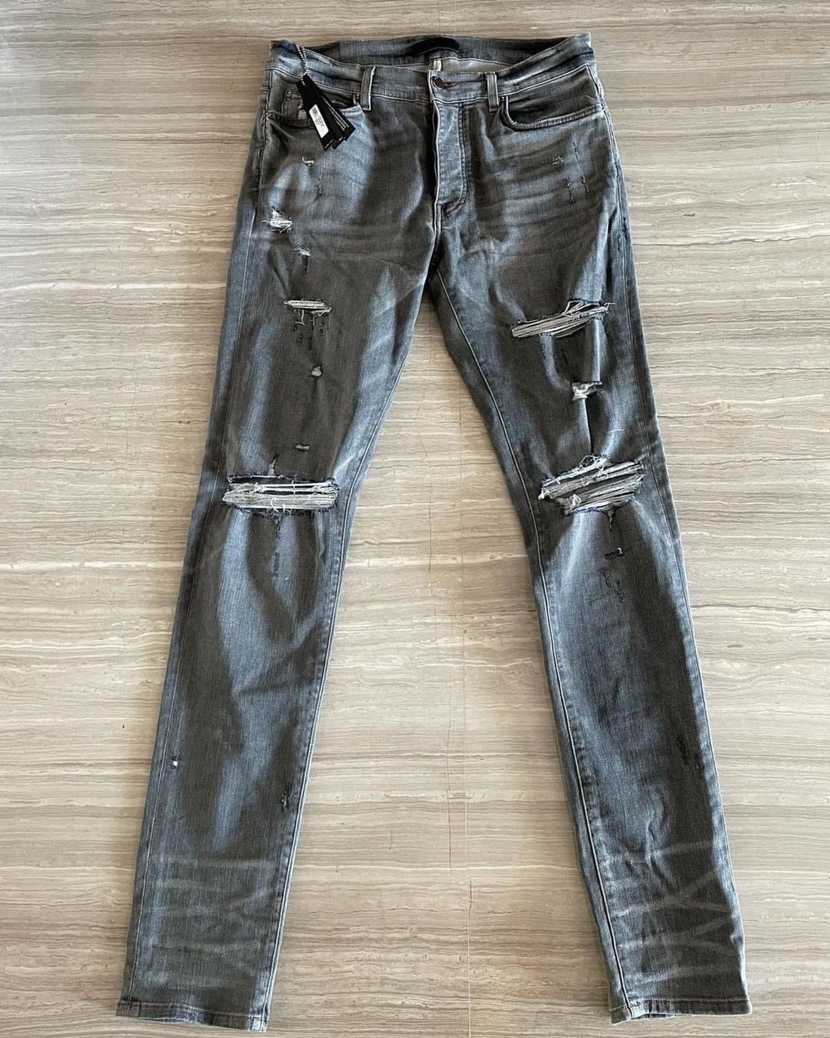 Pre-owned Amiri Grey Thrasher Plus Jeans