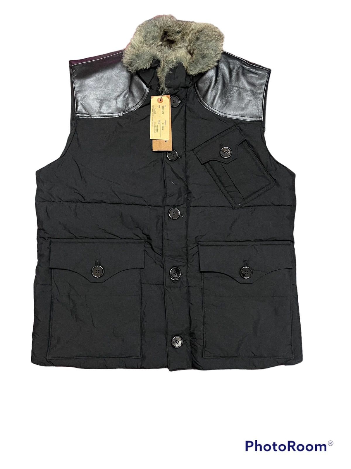 image of Buzz Ricksons x Toyo Enterprises United Carr Vest Jacket By Buzz Rickson in Black (Size Medium)