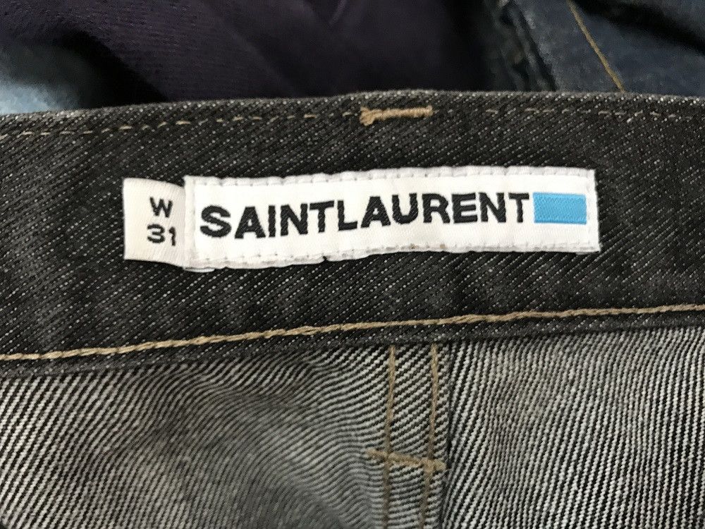 Yves Saint Laurent 👉🔥 YSL Saint Laurent Made in Macau Black Denim Jeans Size US 31 - 13 Thumbnail