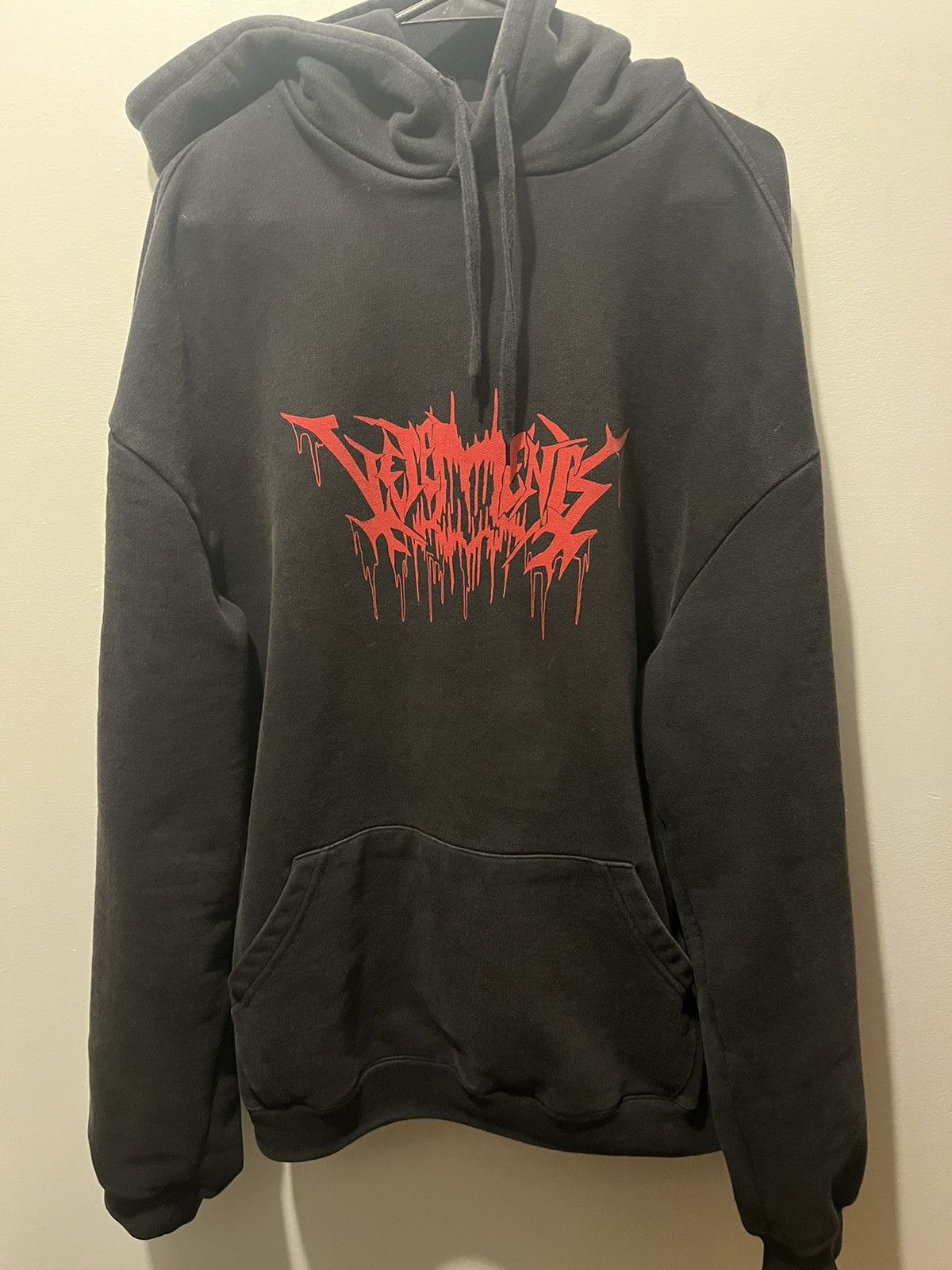 image of Vetements 2018 Metal Tour Hoodie in Black, Men's (Size XS)