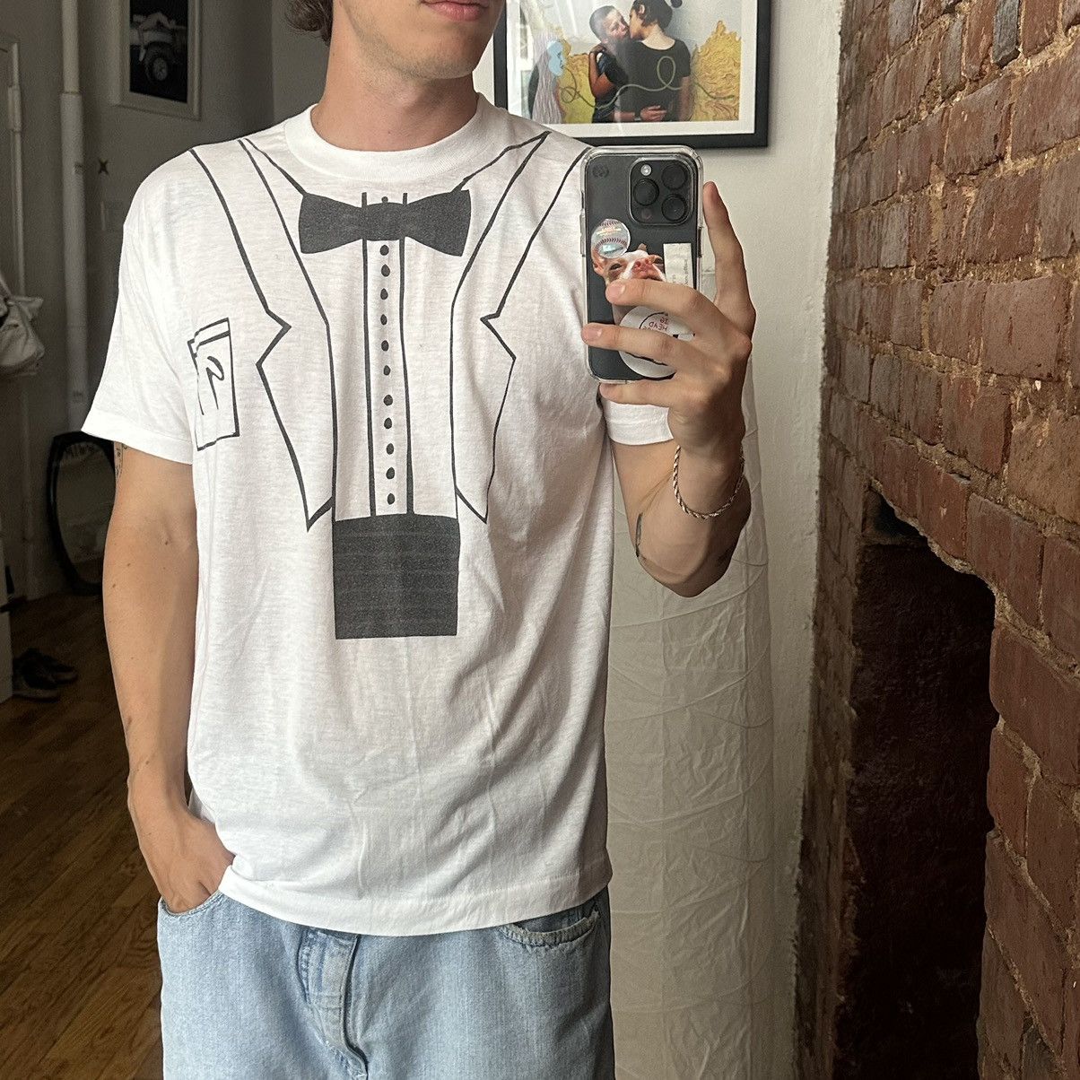 Other × Vintage Vintage 80s Suit Tux Funny Graphic Costume Shirt Size US L / EU 52-54 / 3 - 1 Thumbnail