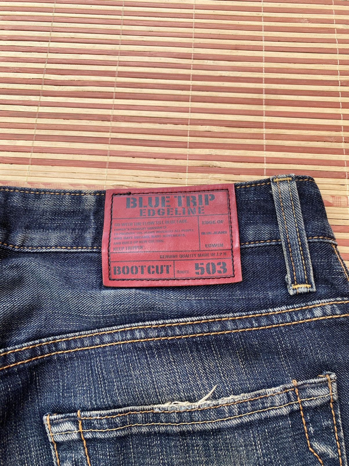 Edwin Edwin 503 Blue Trip Vintage Look Flare Pant Made in Japan Size US 34 / EU 50 - 7 Thumbnail